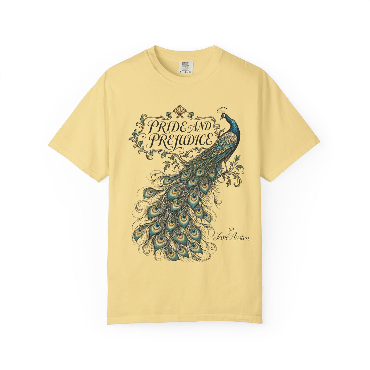 Pride & Prejudice Peacock Comfort Colors T-Shirt