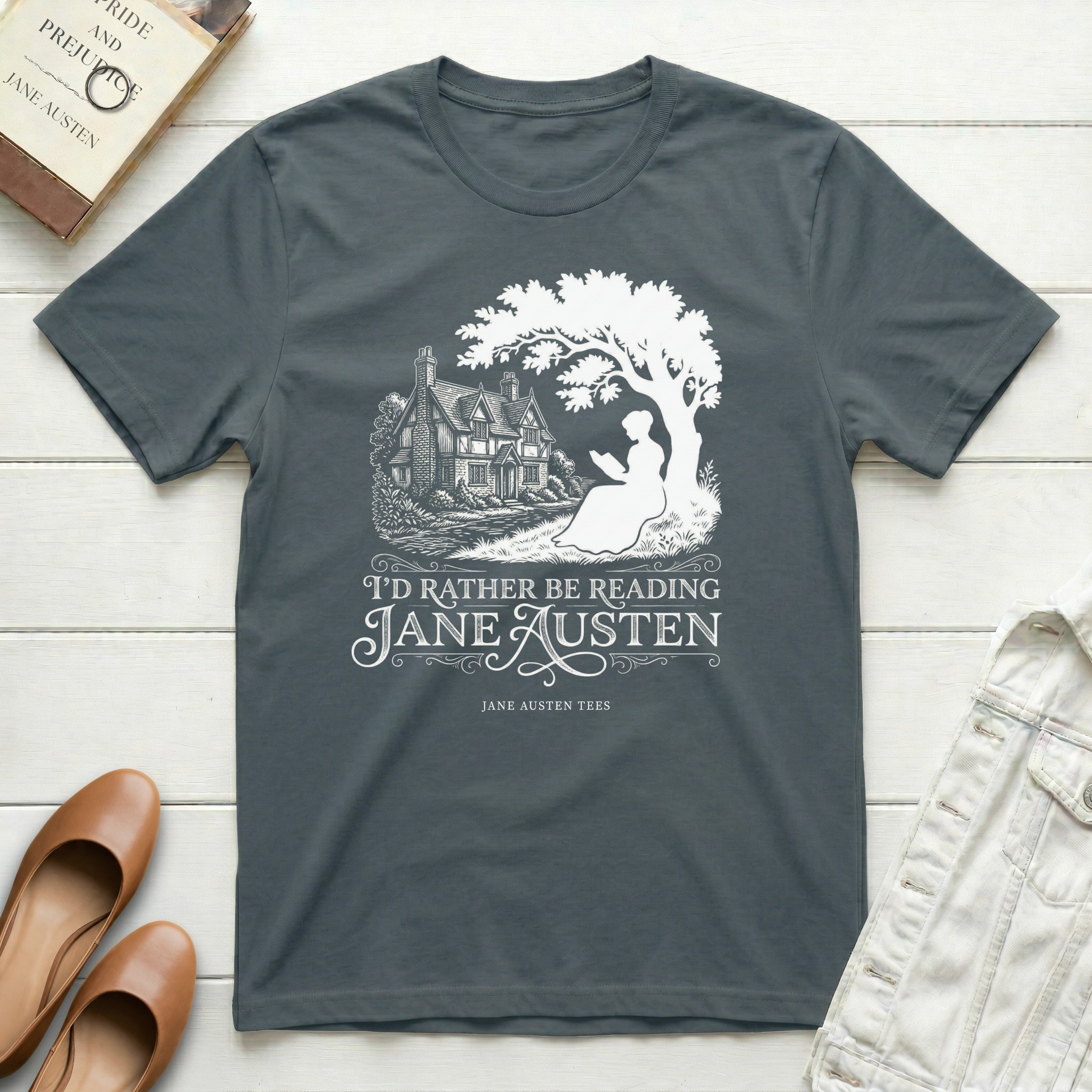 I'd Rather Be Reading Jane Austen (Light) T-Shirt
