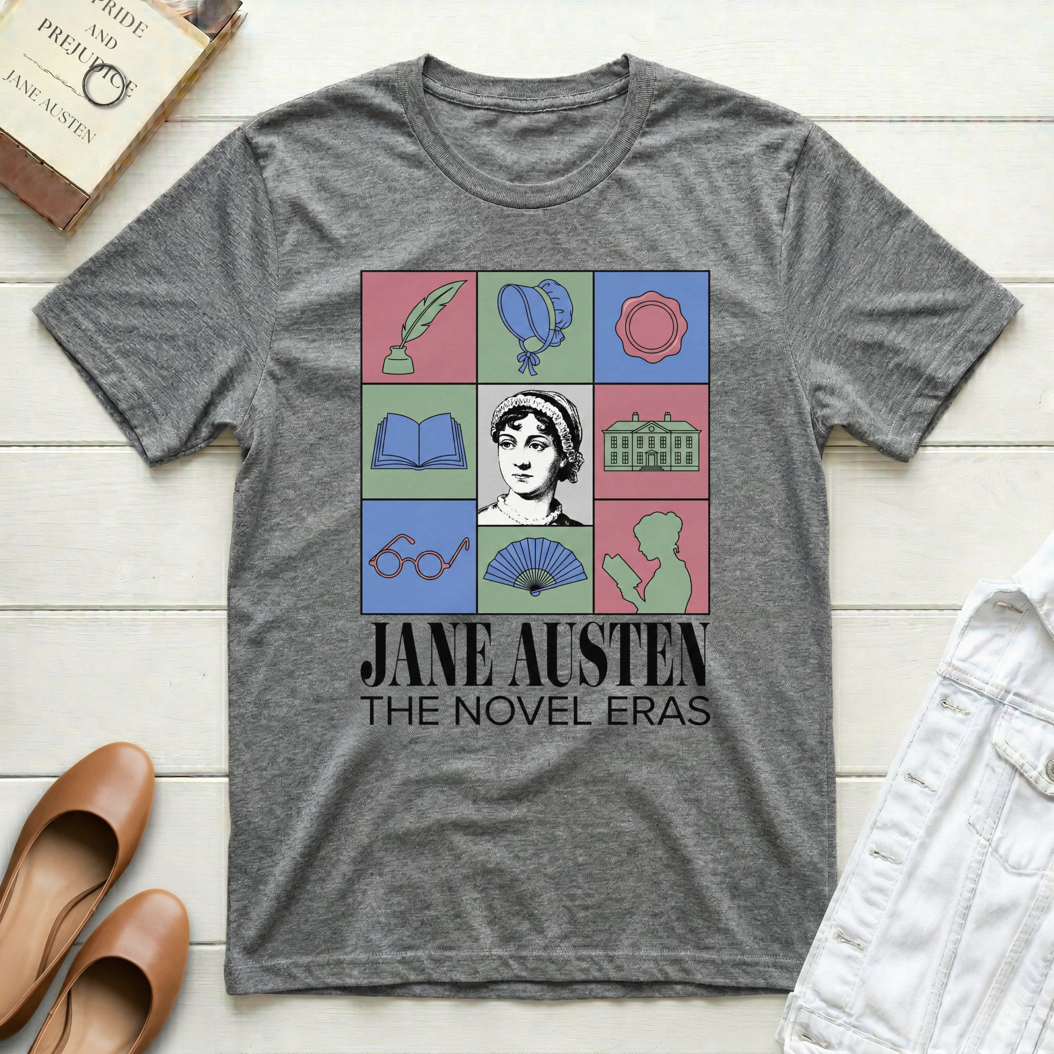 Jane Austen Novel Eras T-Shirt
