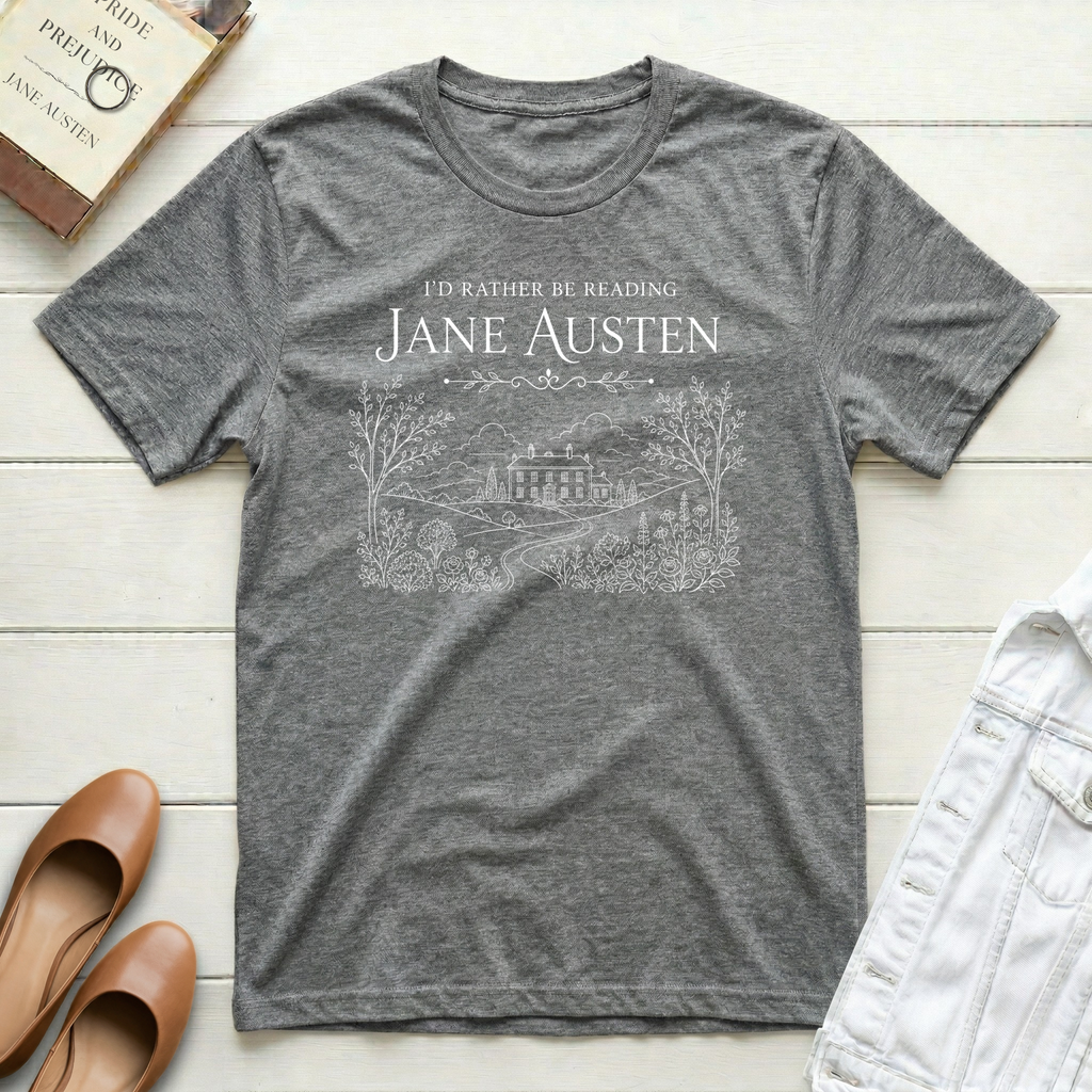 Reading Jane Austen on Path T-Shirt