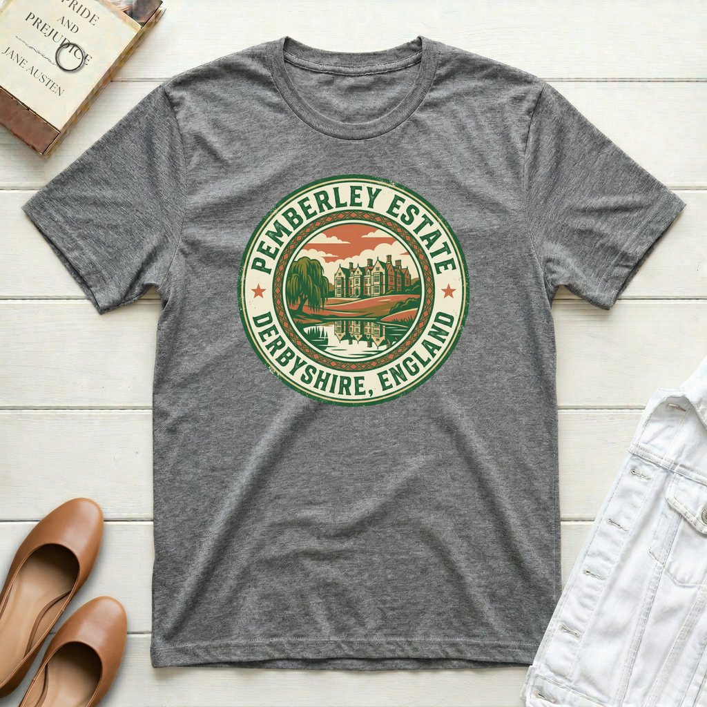 Pemberley Estate Derbyshire Badge T-Shirt