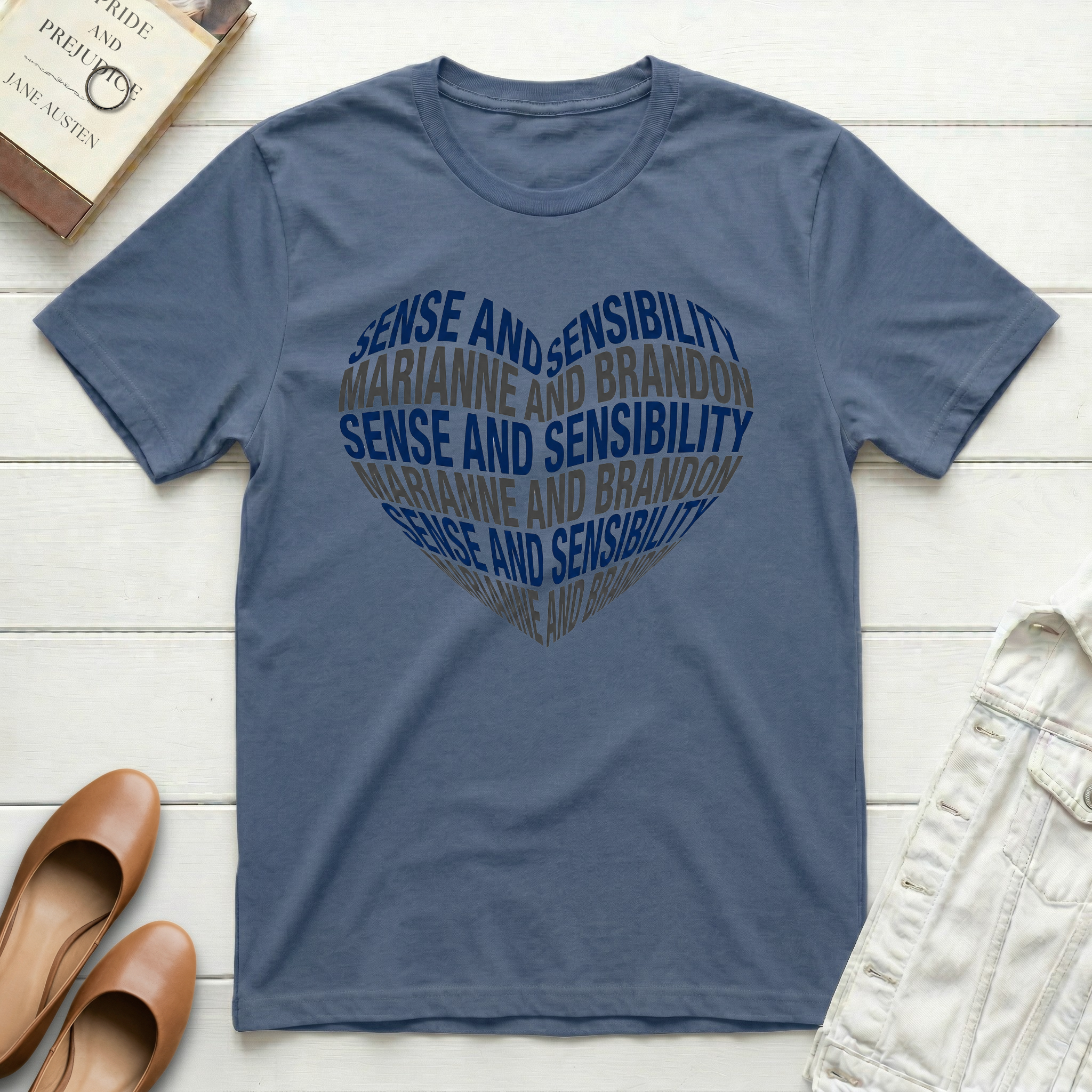 Sense and Sensibility Heart T-Shirt