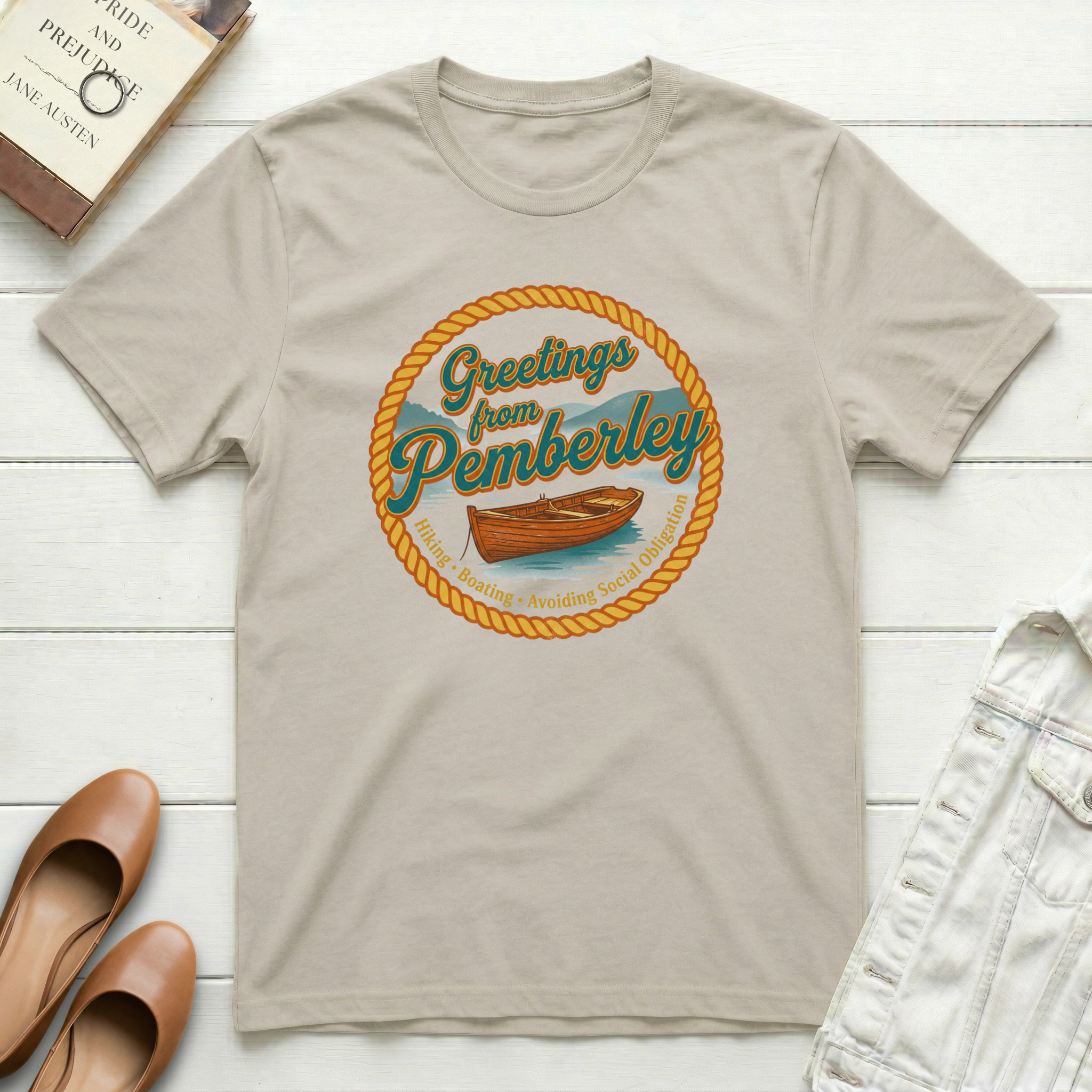 Greetings from Pemberley Hiking T-Shirt