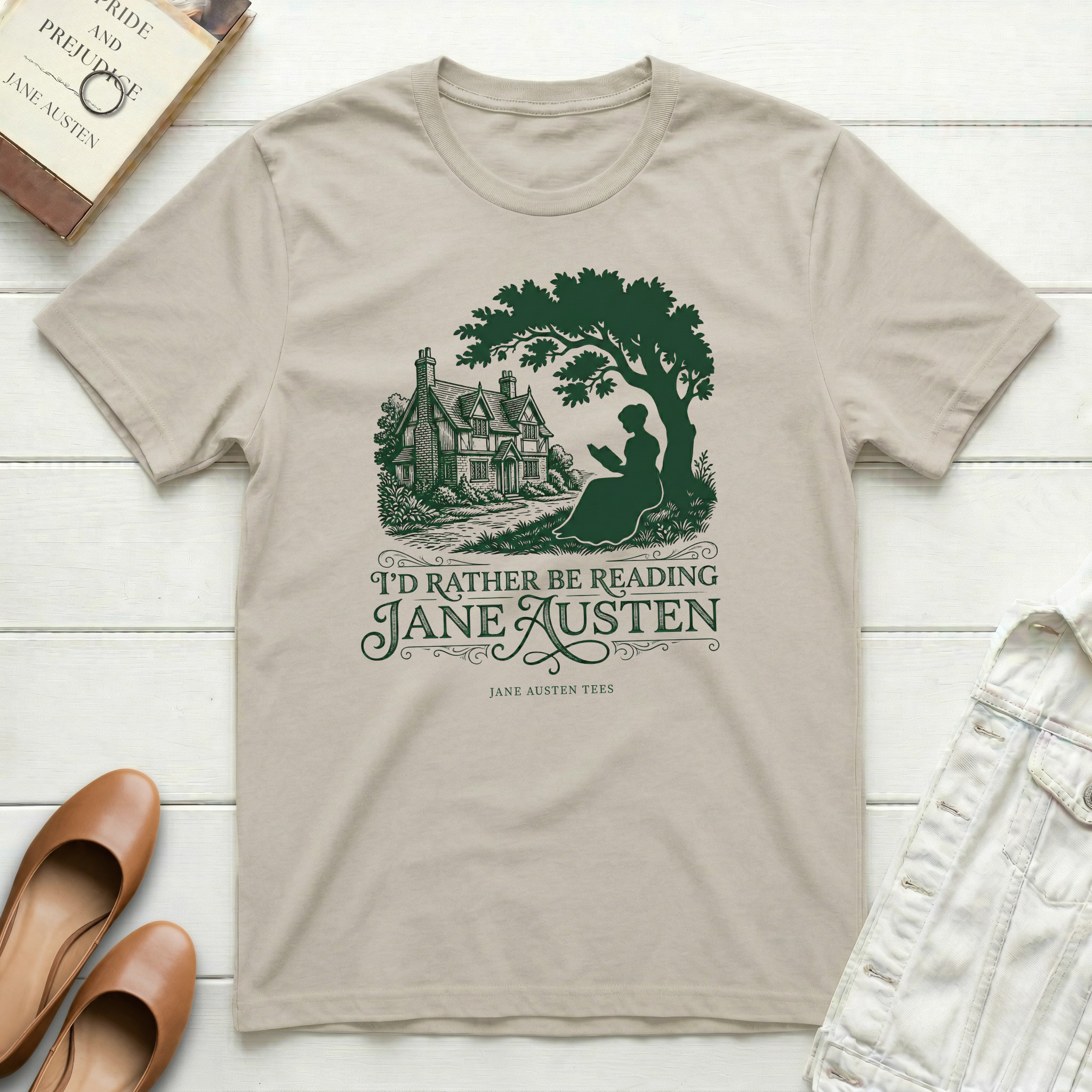 I'd Rather Be Reading Jane Austen T-Shirt