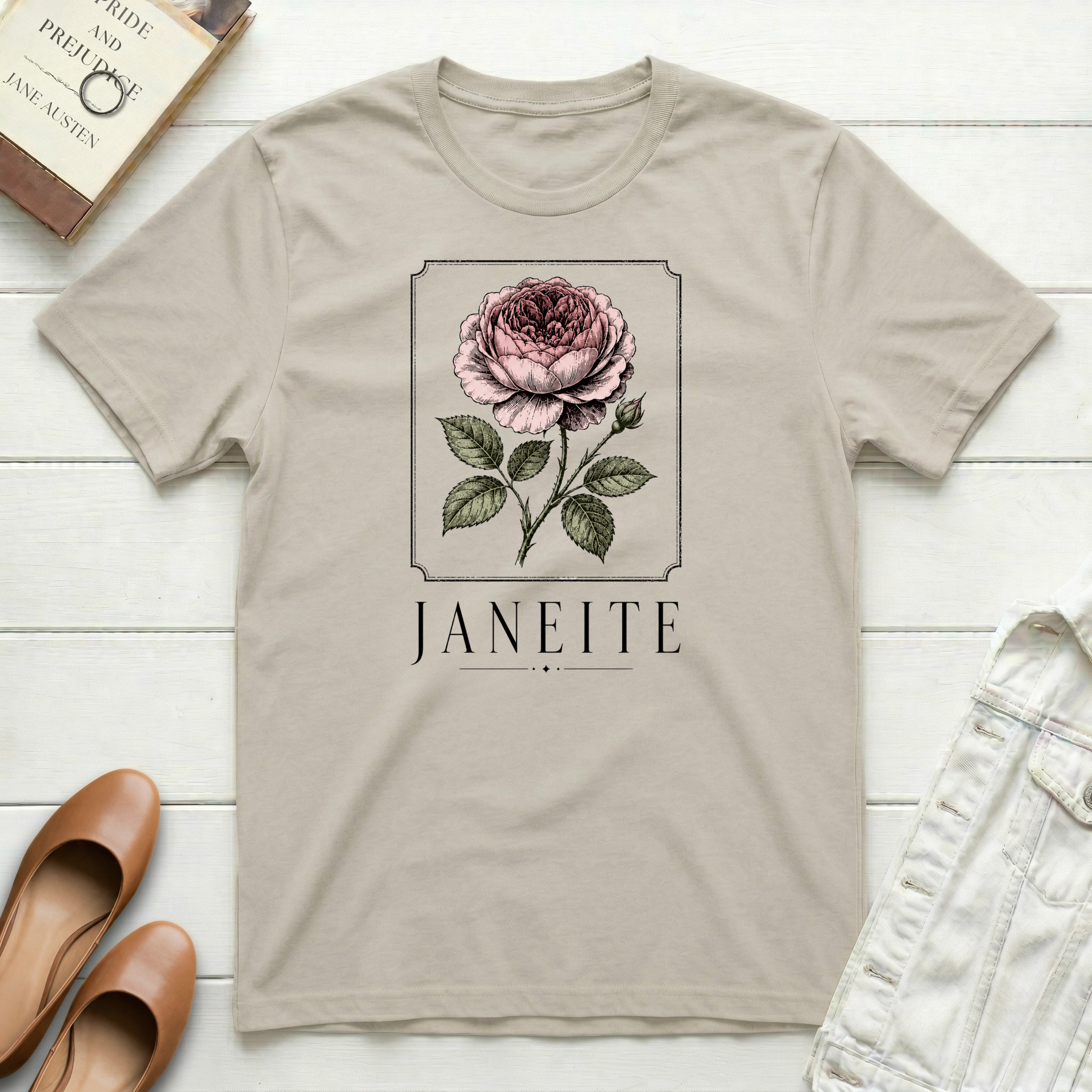 Janeite with Peony T-Shirt