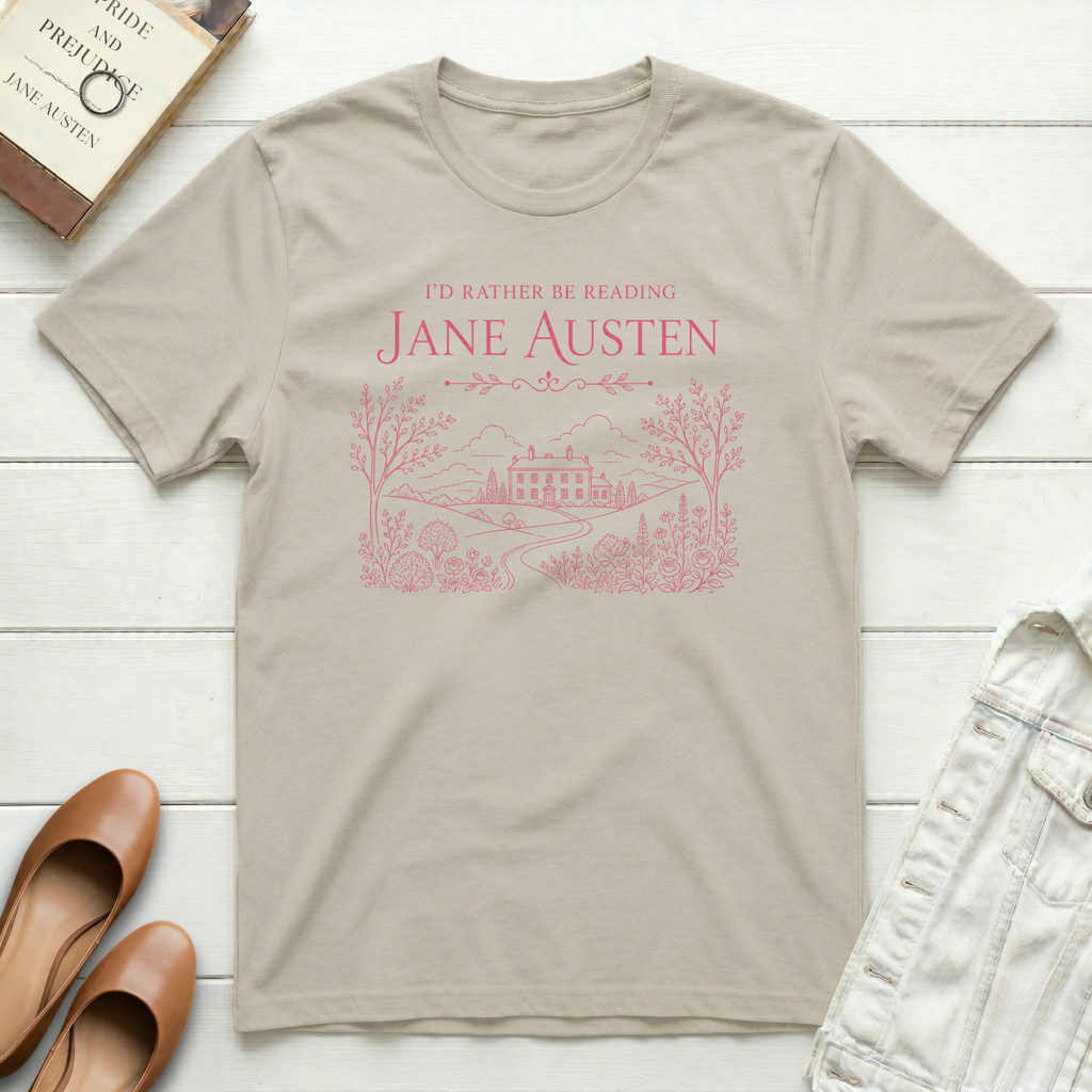 Reading Jane Austen on Path T-Shirt