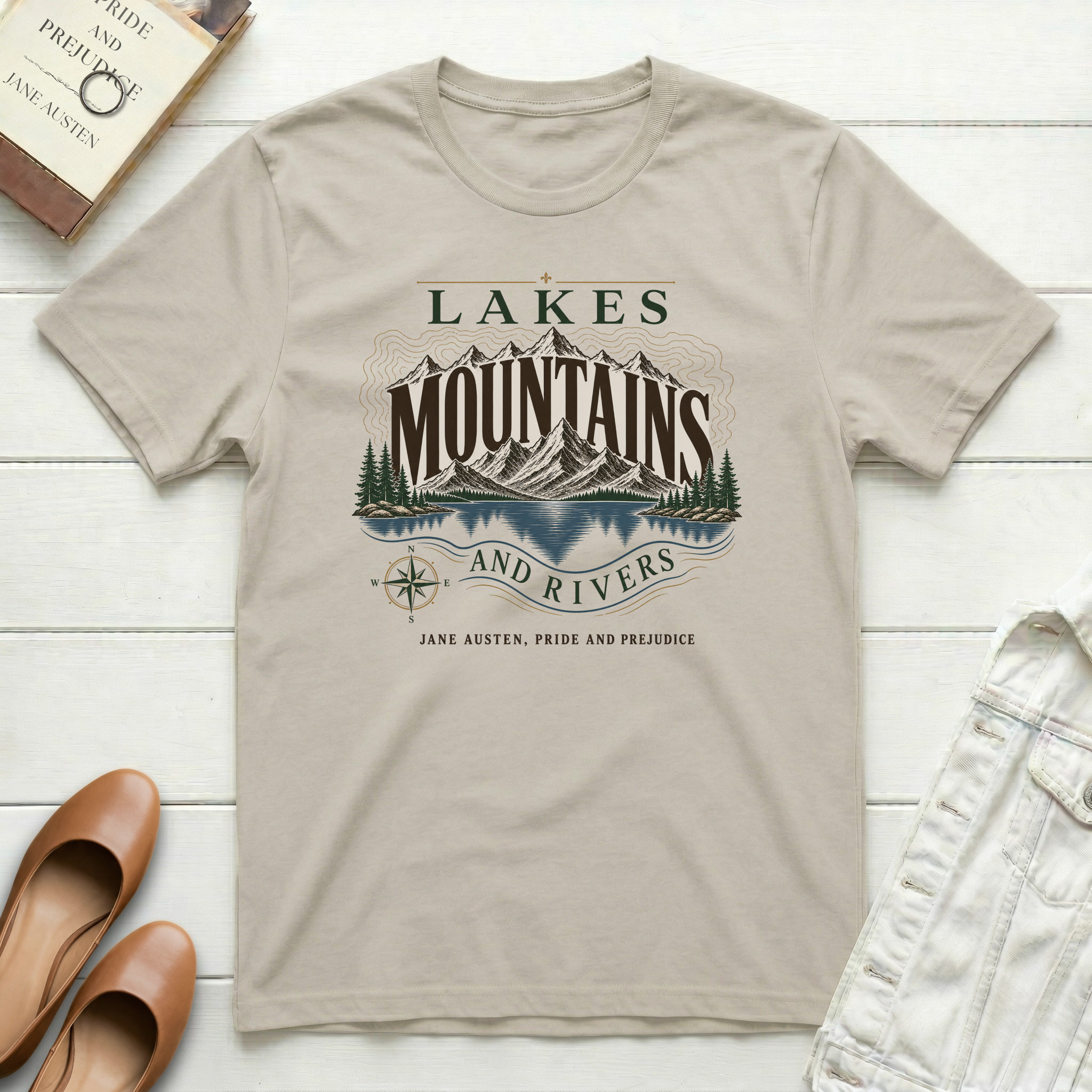 Lakes, Mountains, Rivers Jane Austen T-Shirt