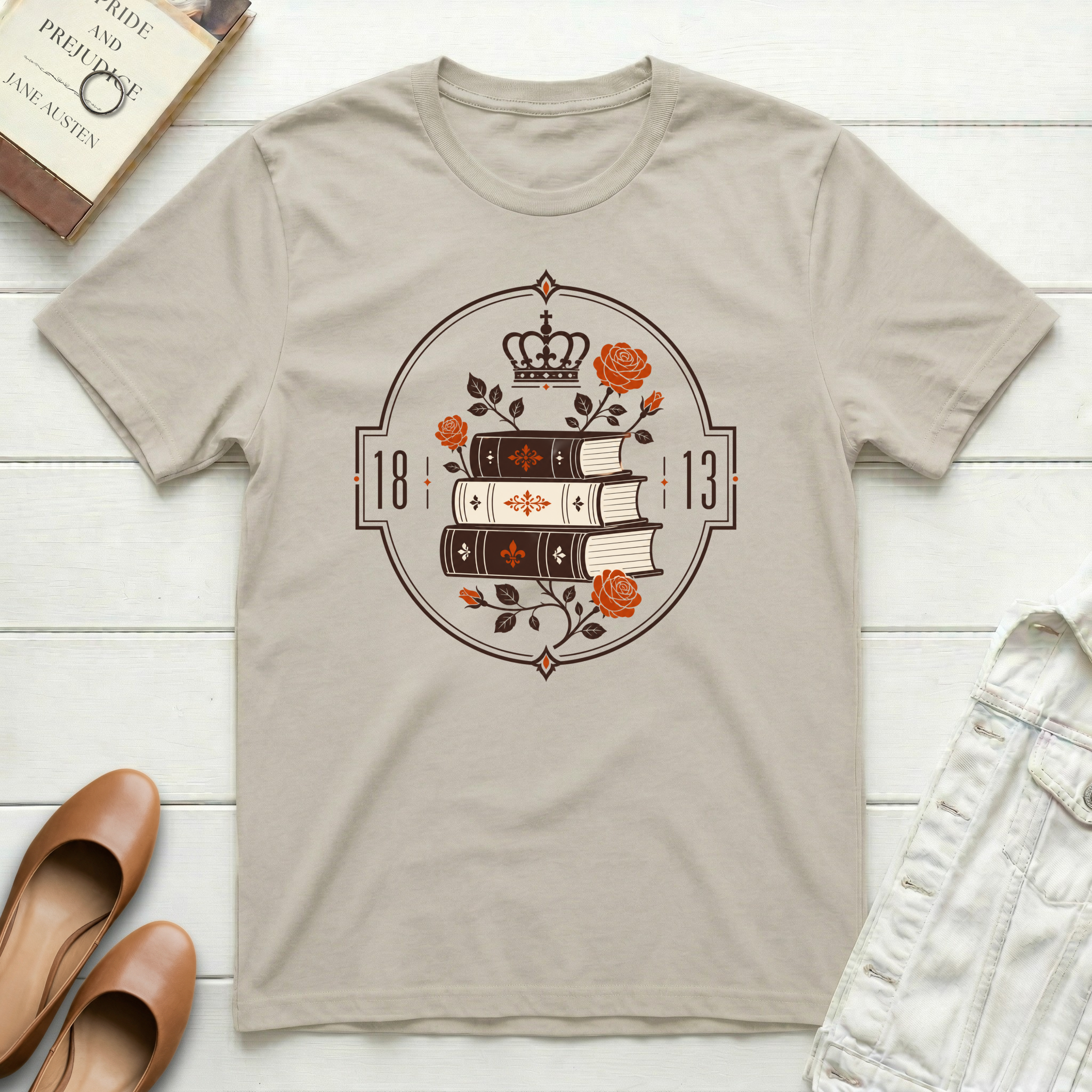 Literary Book Stack T-Shirt