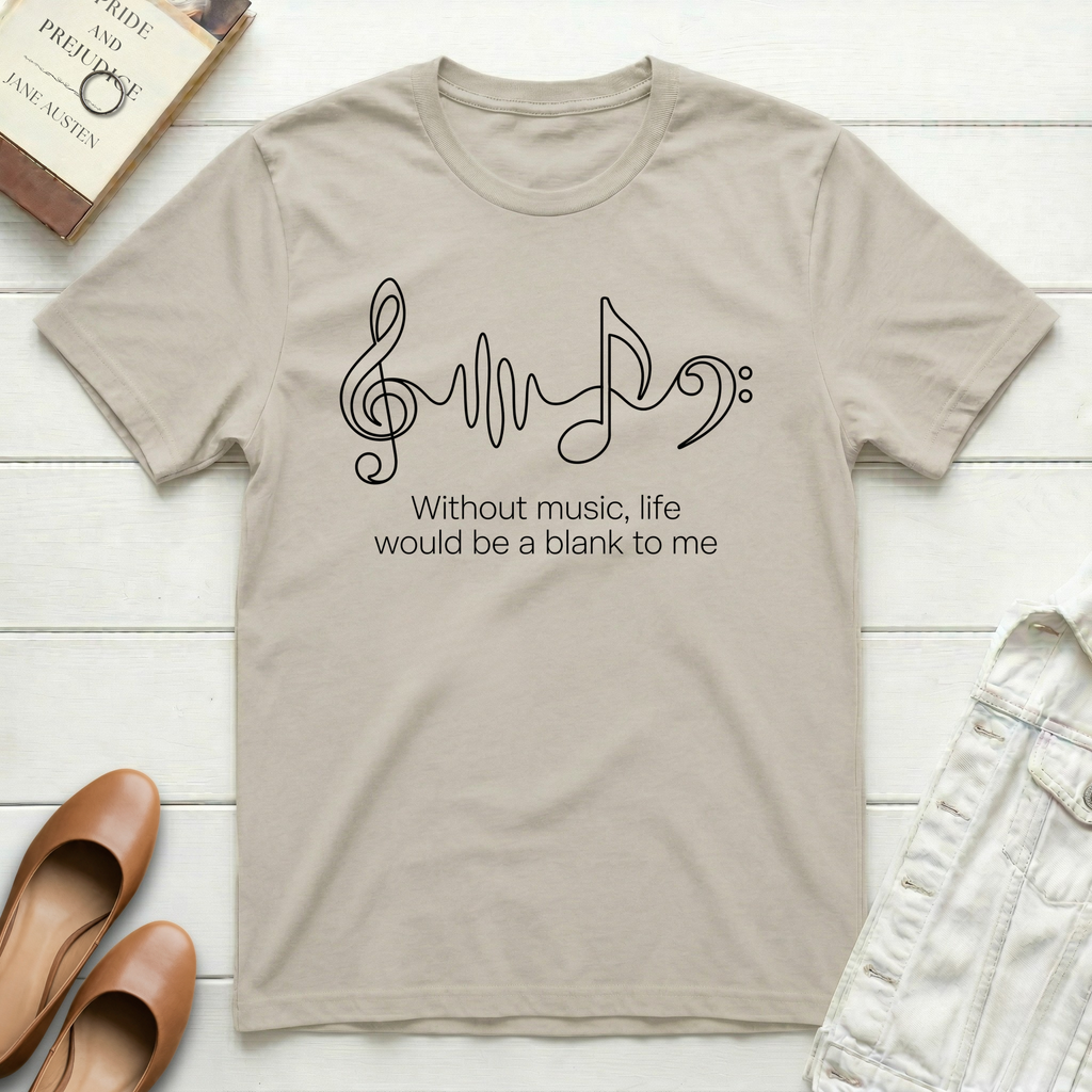 Without Music Treble Clef T-Shirt
