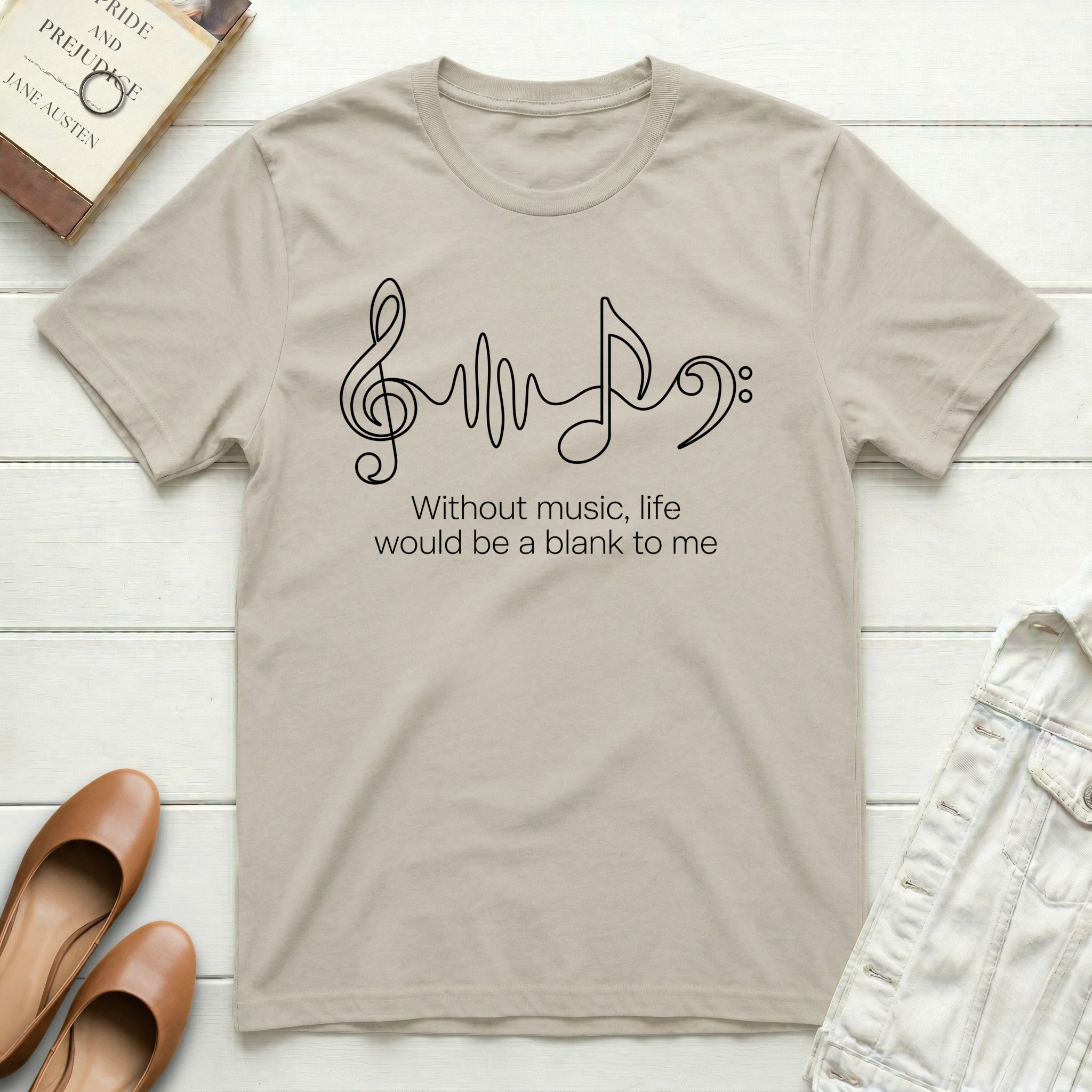 Without Music Treble Clef T-Shirt