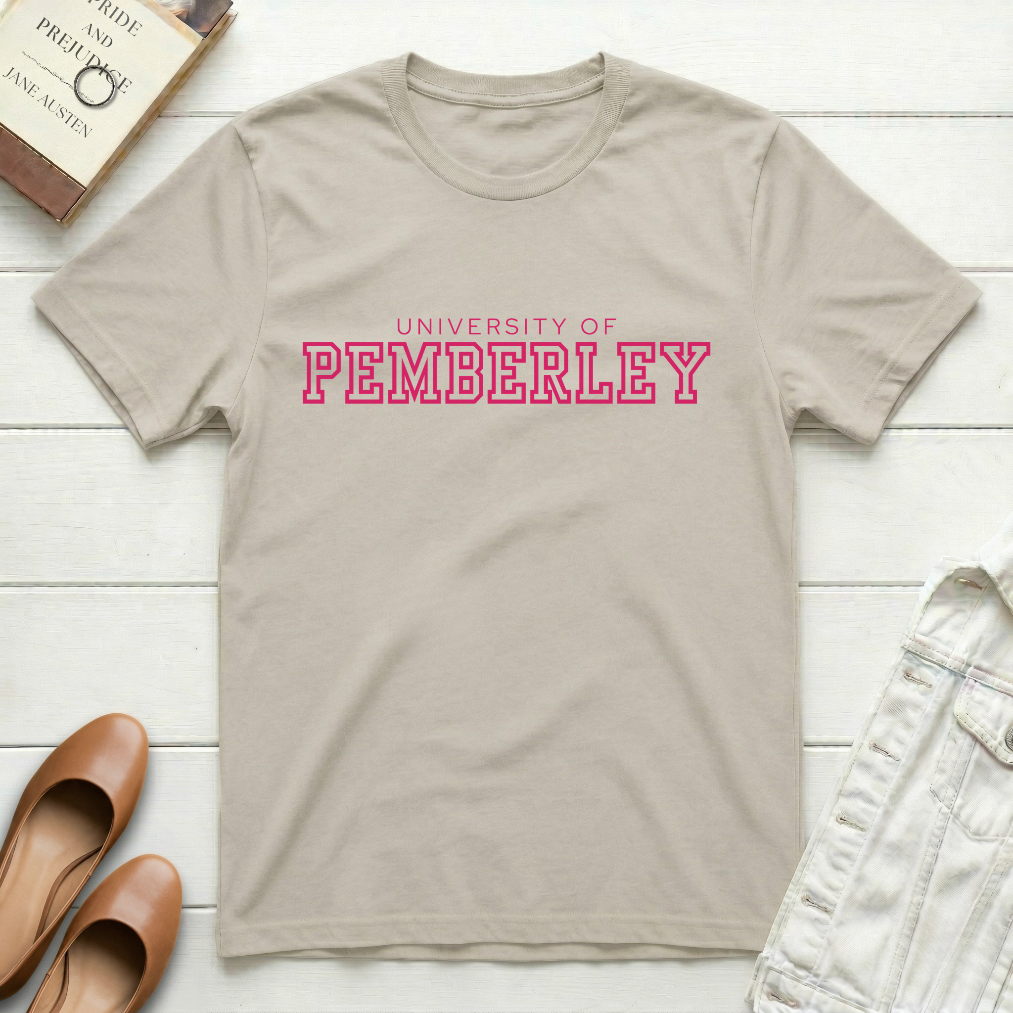 Pemberley University Outlined T‑Shirt