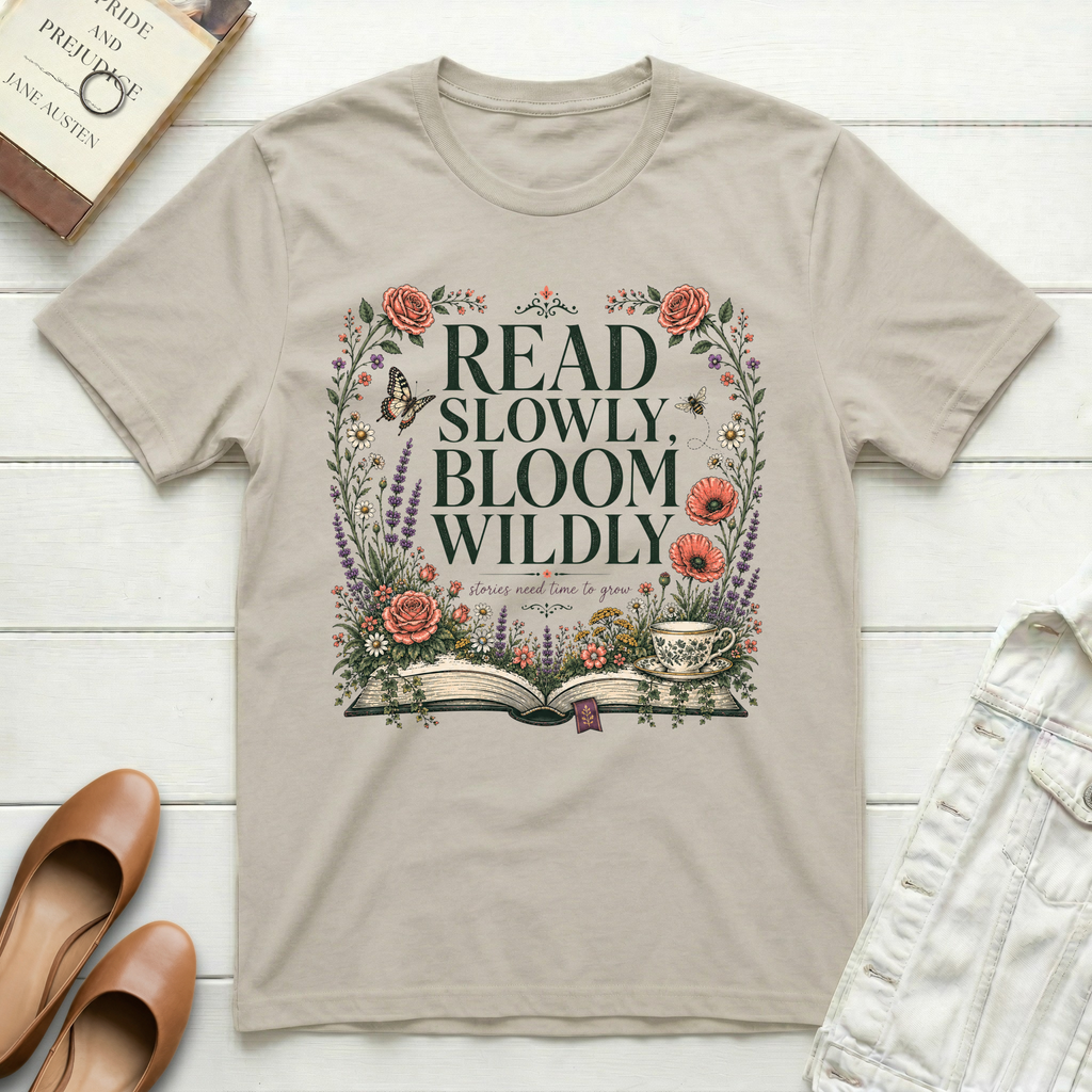 Read Slowly with Blooms T-Shirt