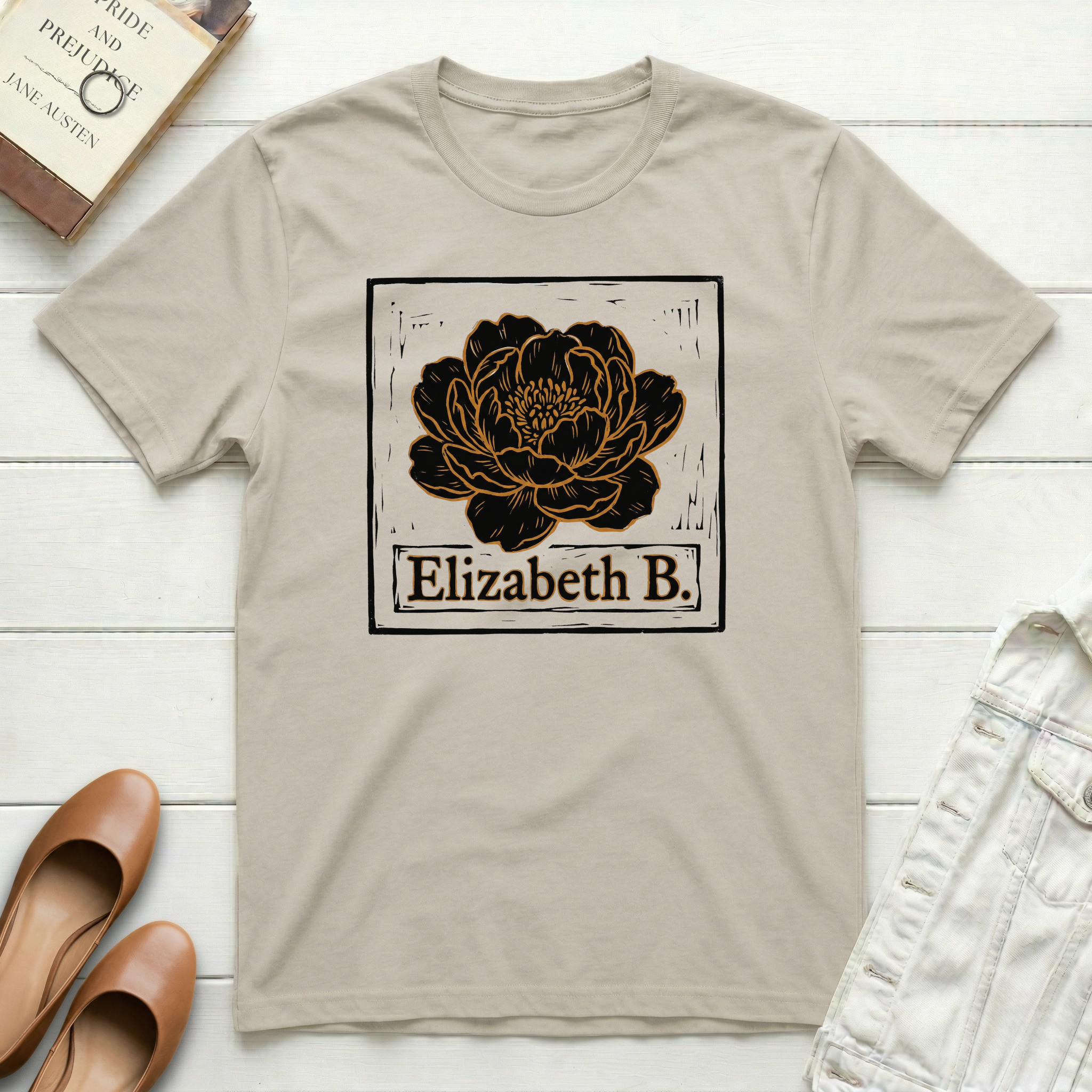 Elizabeth B. Flower Nameplate T-Shirt