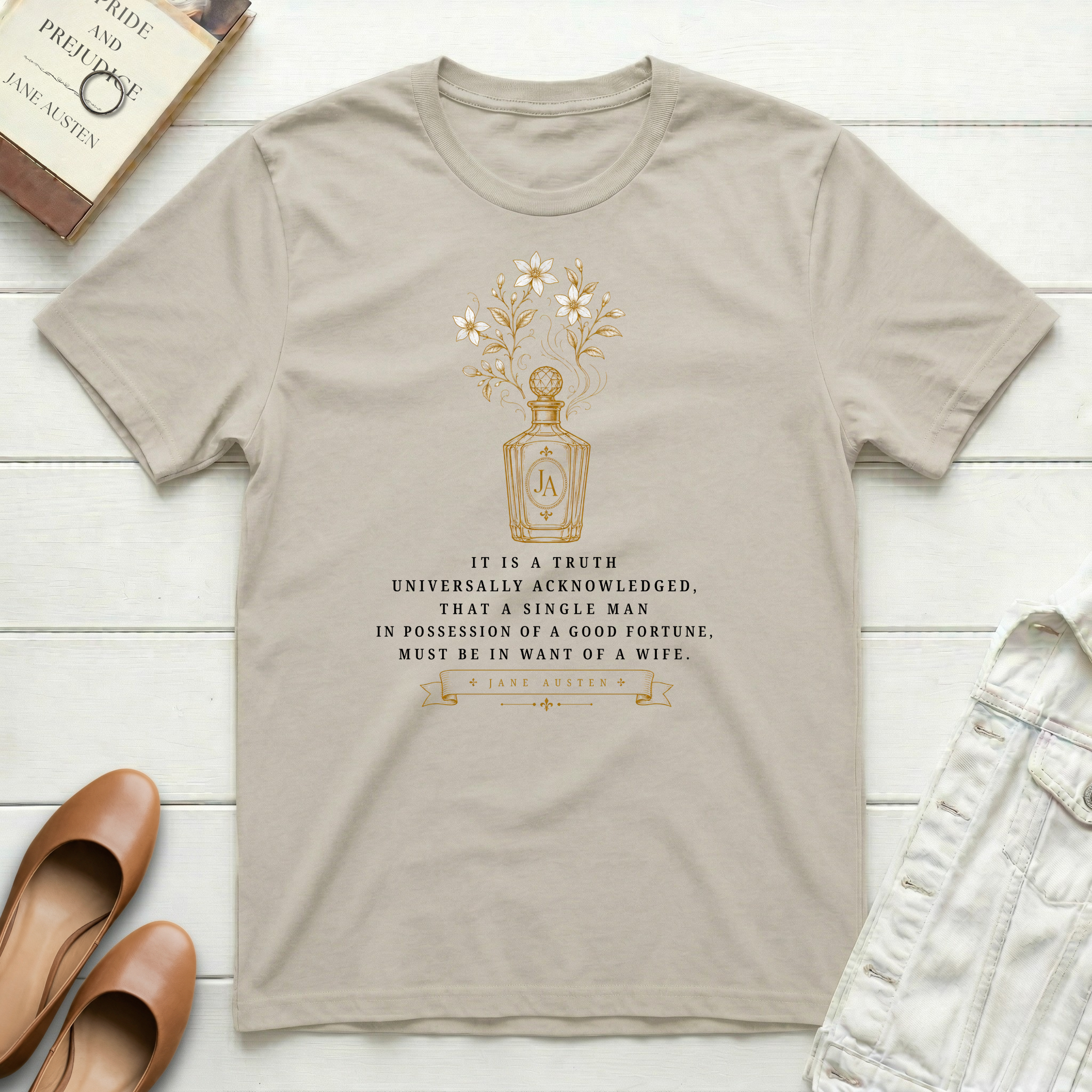 It Is A Truth Universally - Perfume Bottle T-Shirt