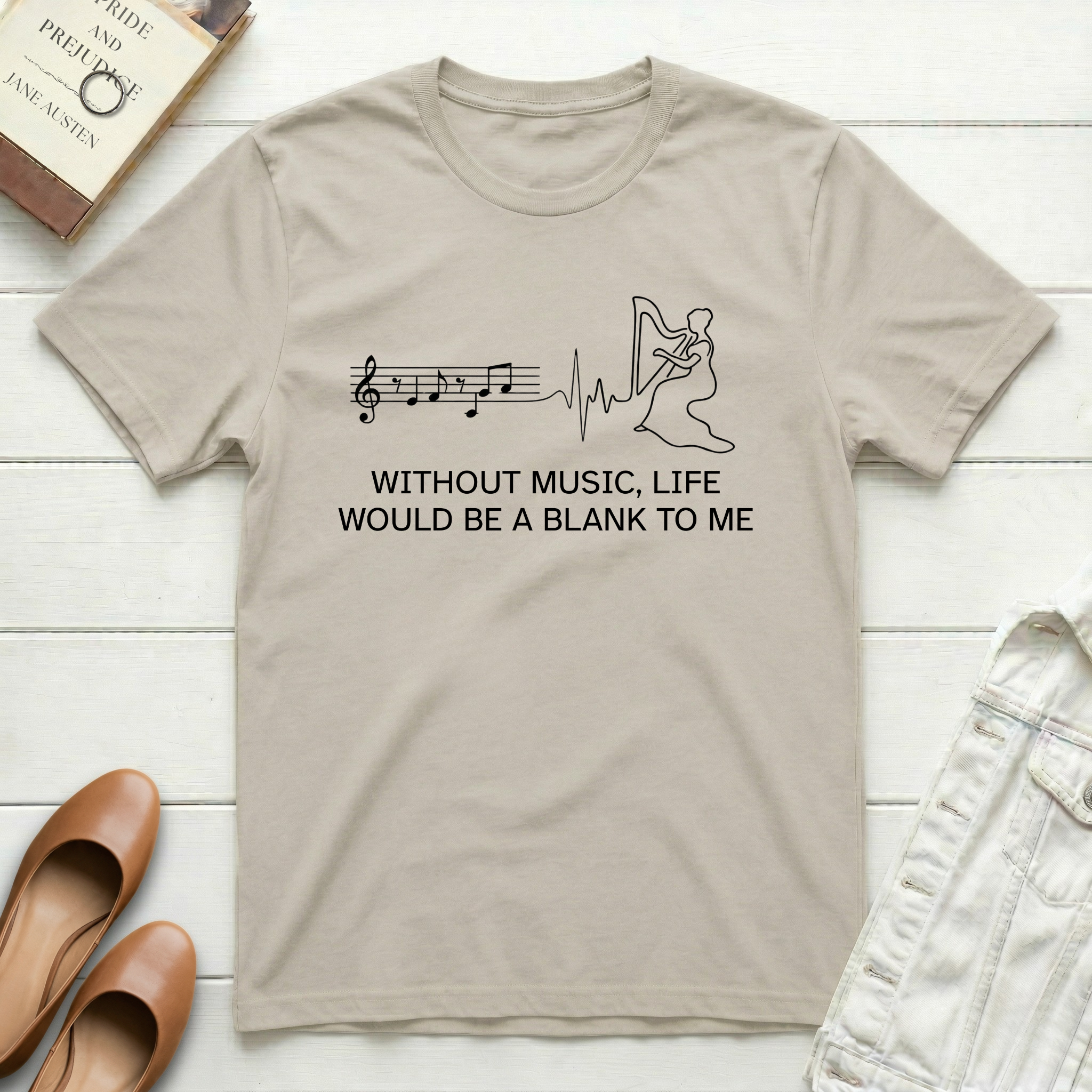 Without Music Life is a Blank T-Shirt