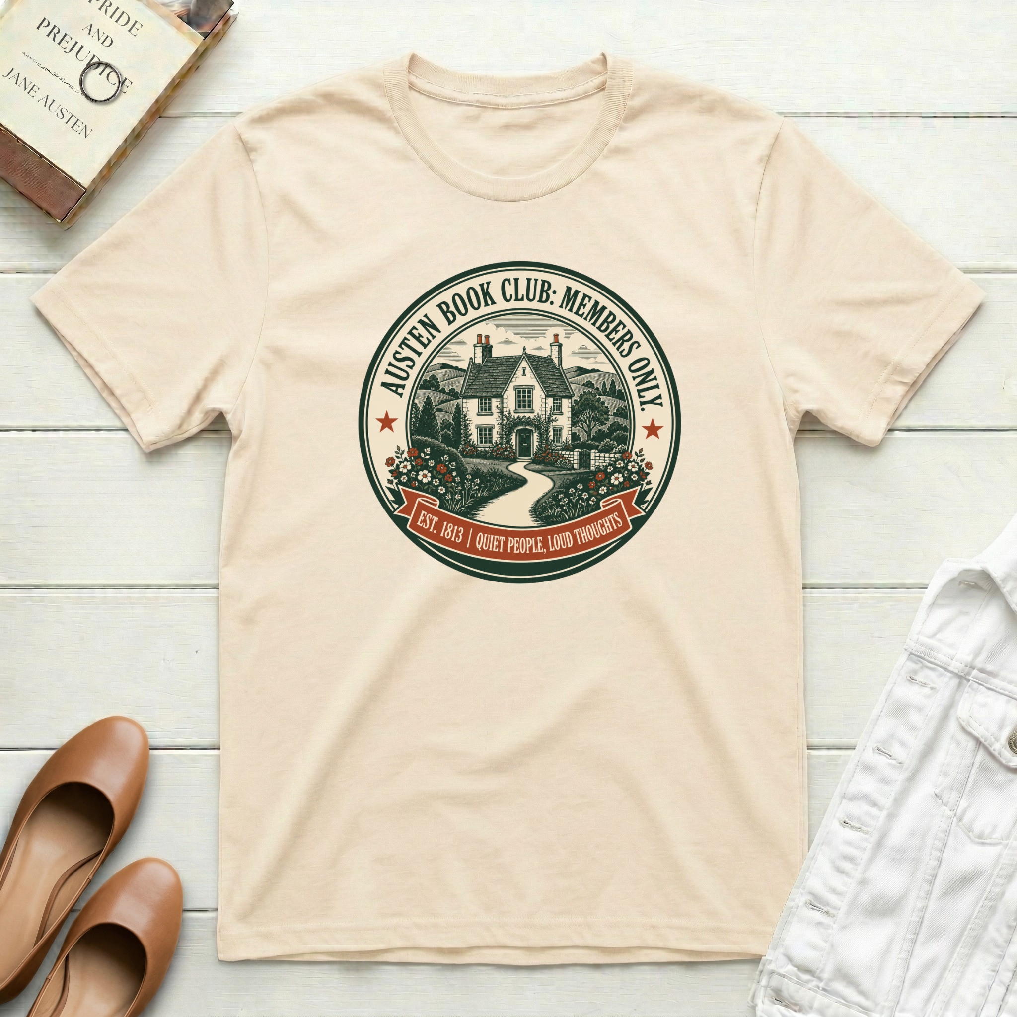 Austen Book Club Cottage T-Shirt