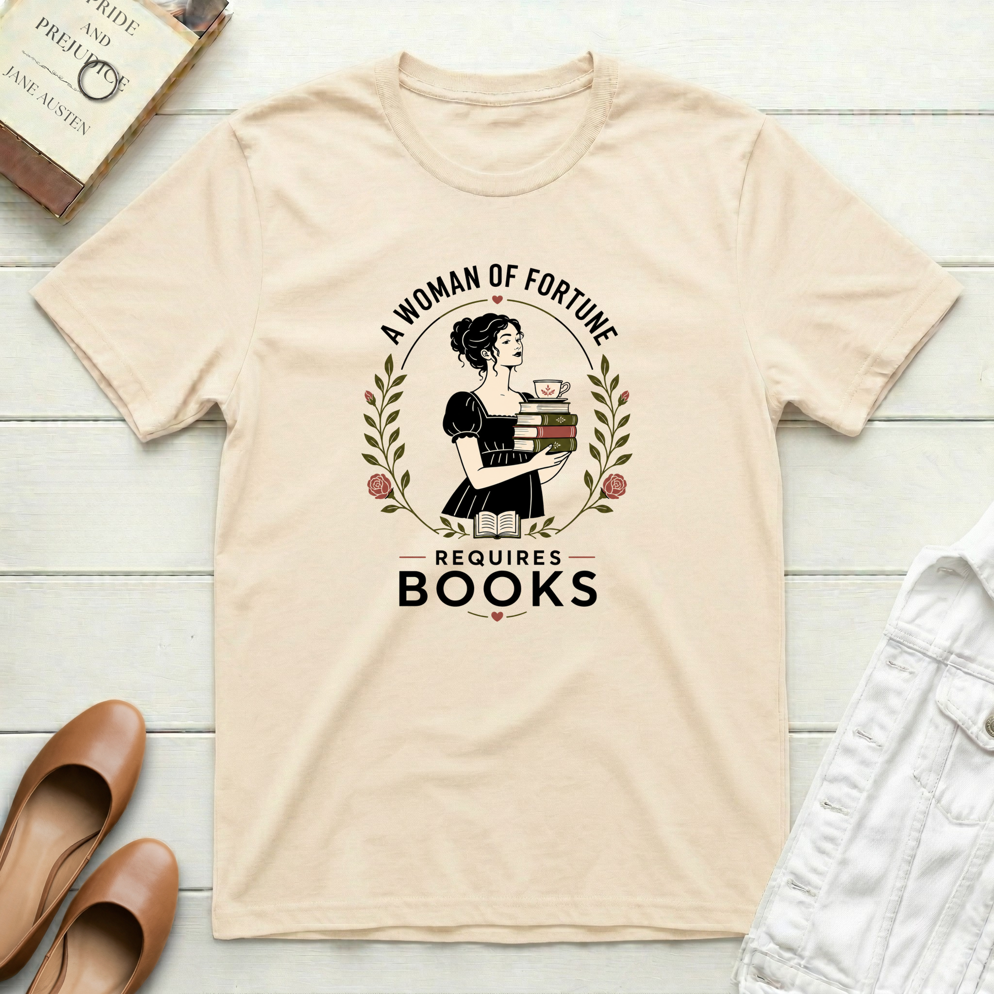 Woman Requires Books T-Shirt