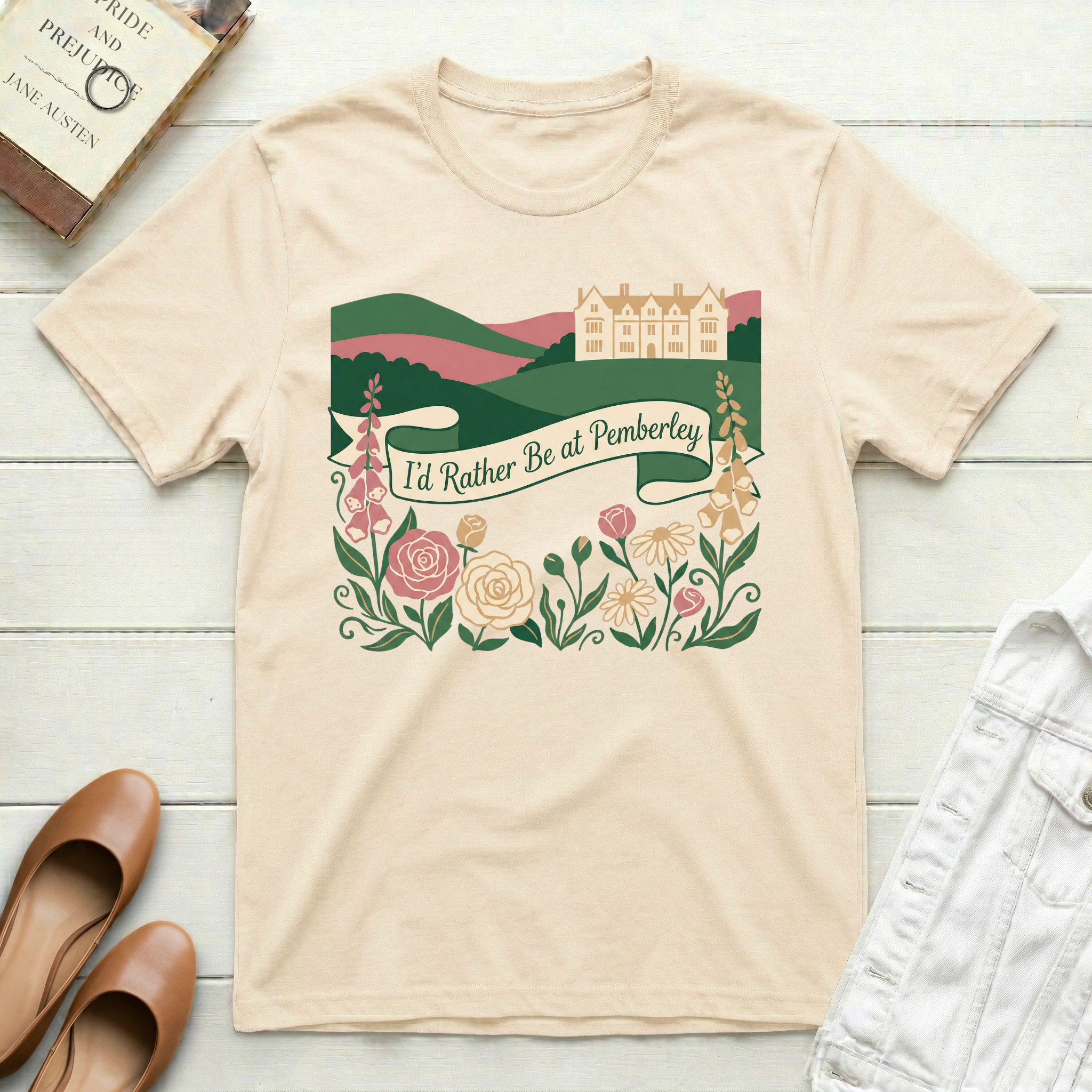 I'd Rather Be at Pemberley Garden T-Shirt