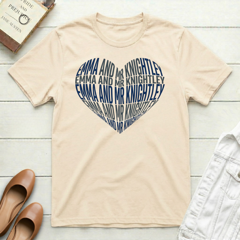 Emma and Mr. Knightley Heart T-Shirt