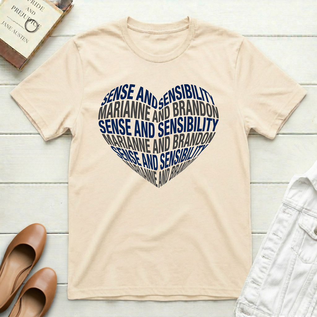 Sense and Sensibility Heart T-Shirt