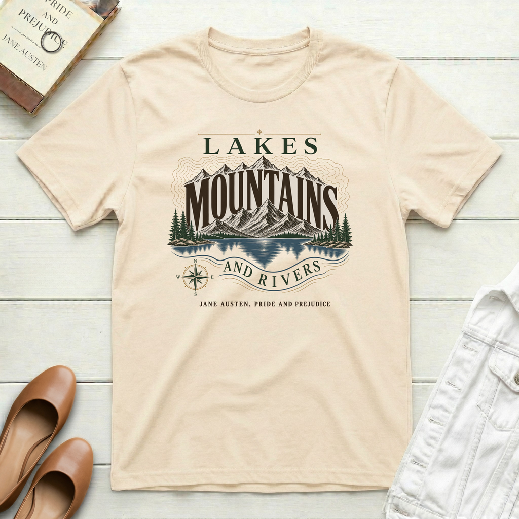 Lakes, Mountains, Rivers Jane Austen T-Shirt