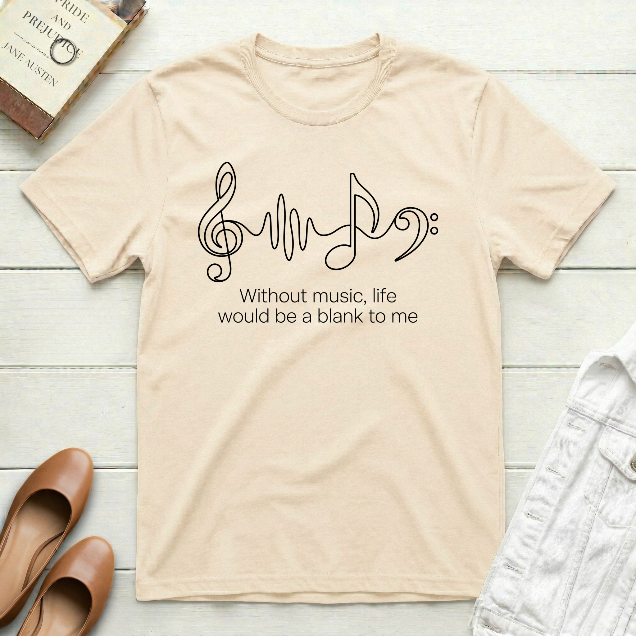 Without Music Treble Clef T-Shirt