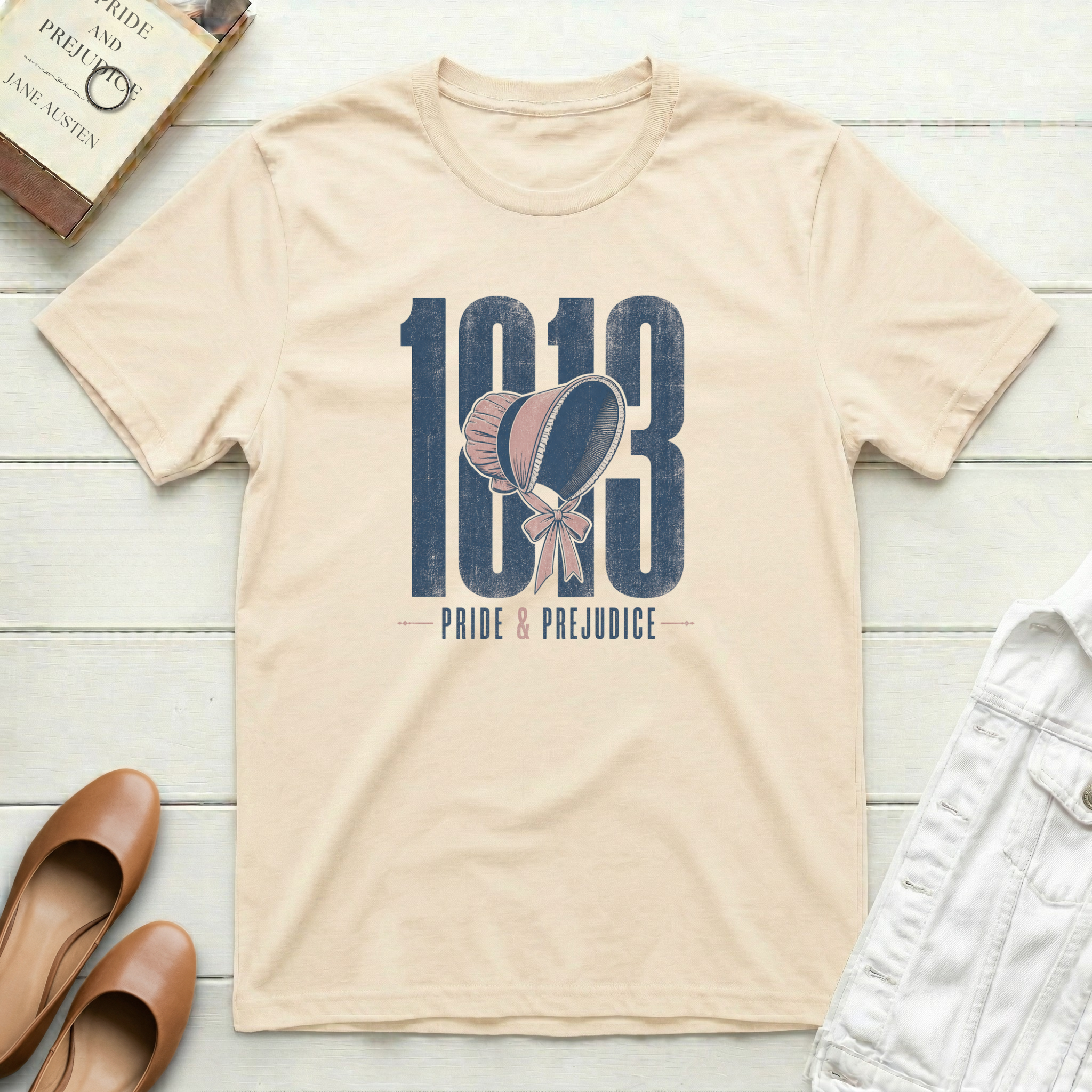 1813 Pride & Prejudice Bonnet T-Shirt