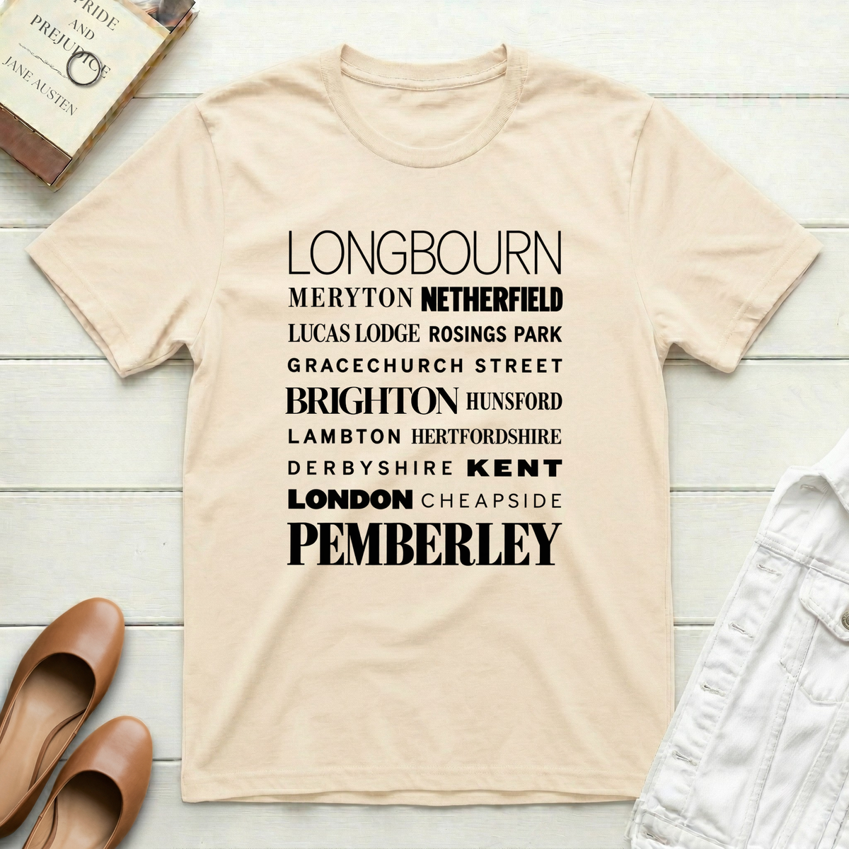 Pride & Prejudice Places T-Shirt