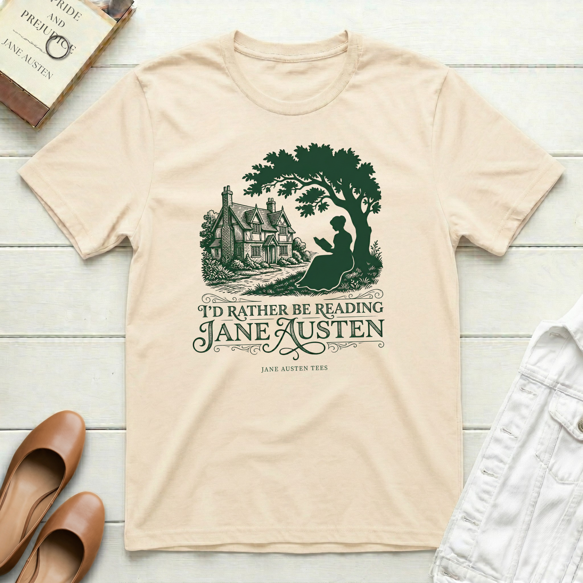 I'd Rather Be Reading Jane Austen T-Shirt