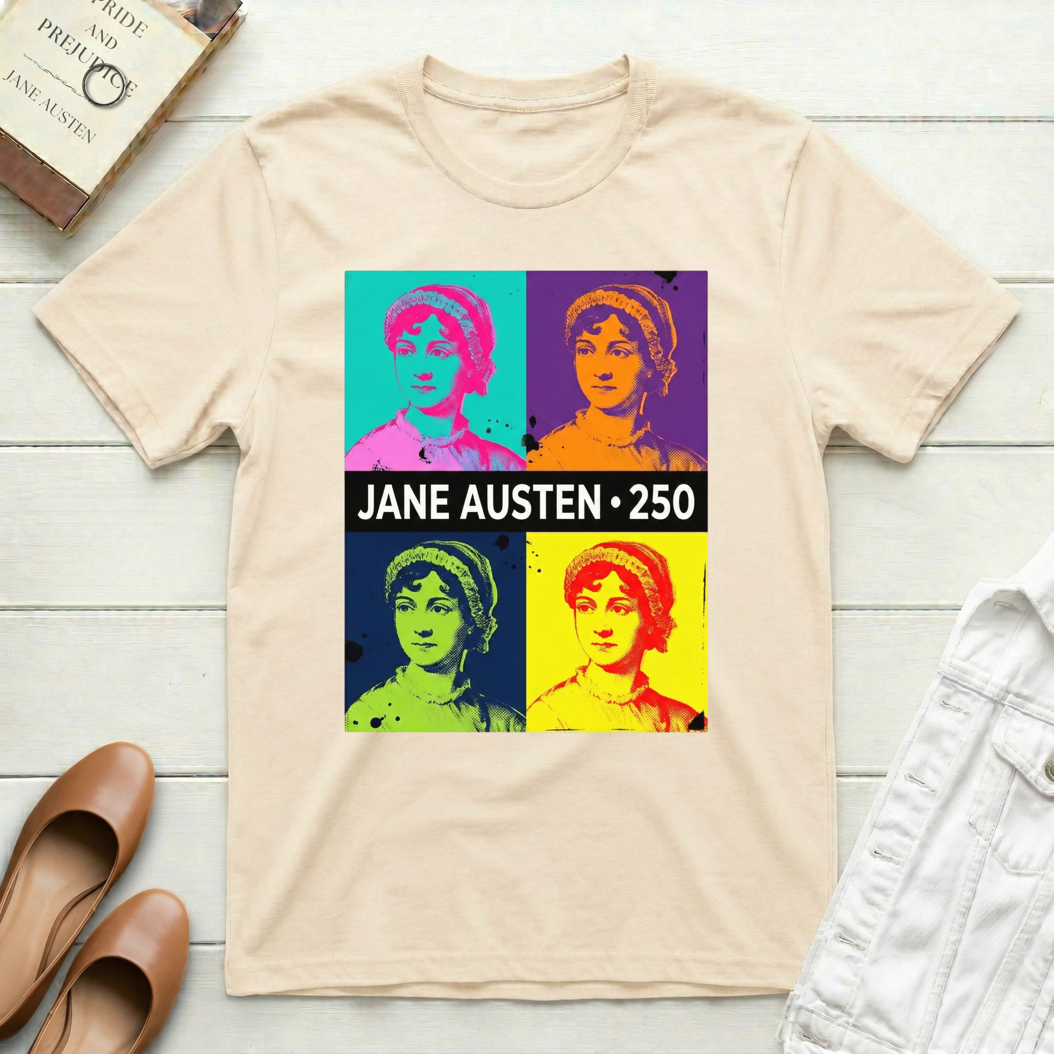 Jane Austen 250 Pop Art T-Shirt