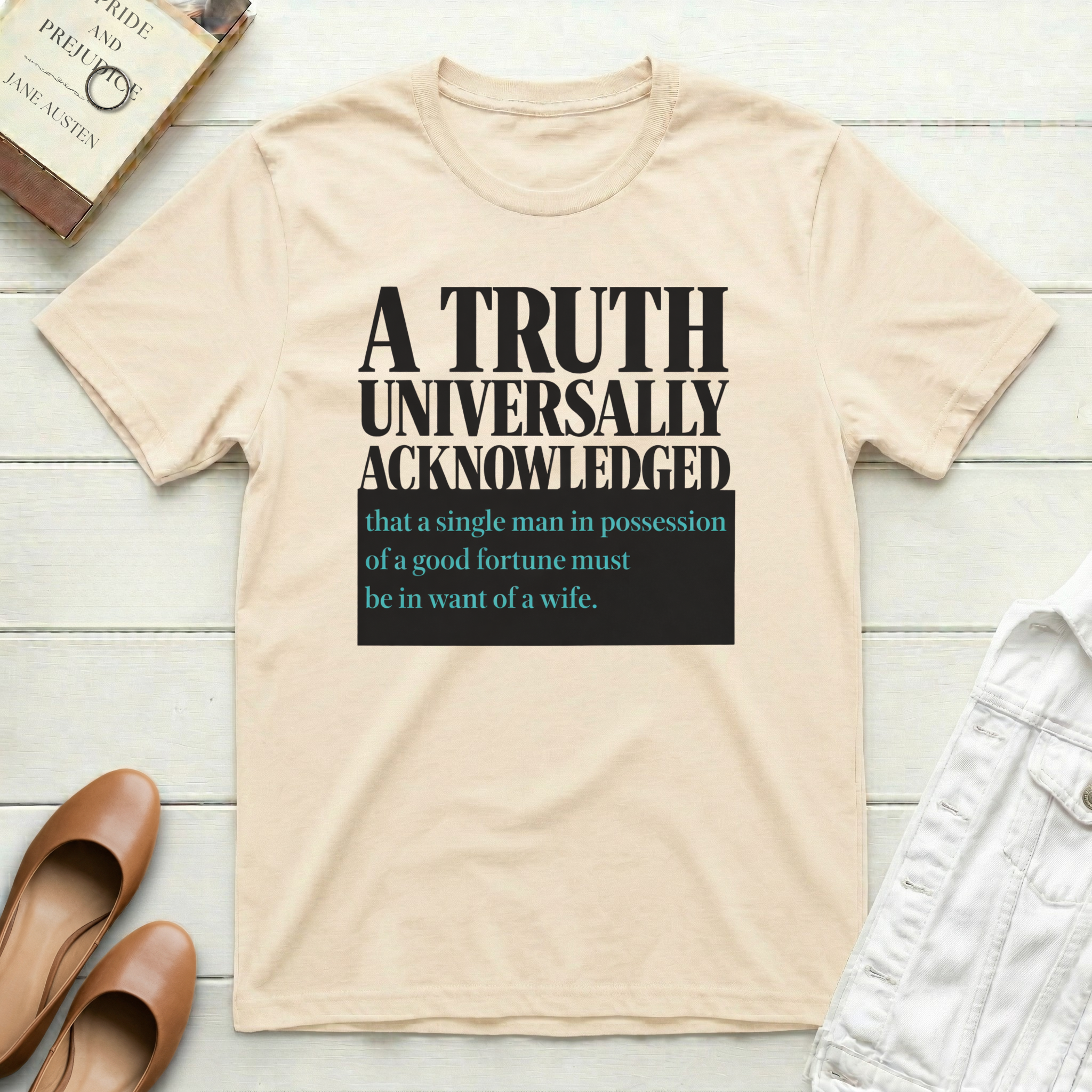 Truth Universally Acknowledged Book Cover T-Shirt