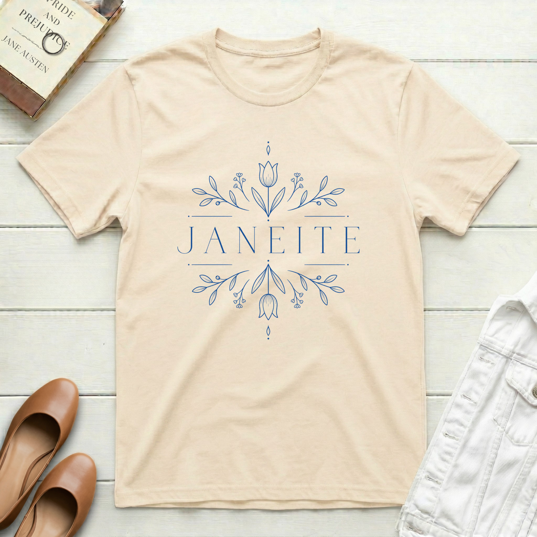 Janeite with Tulips T-Shirt