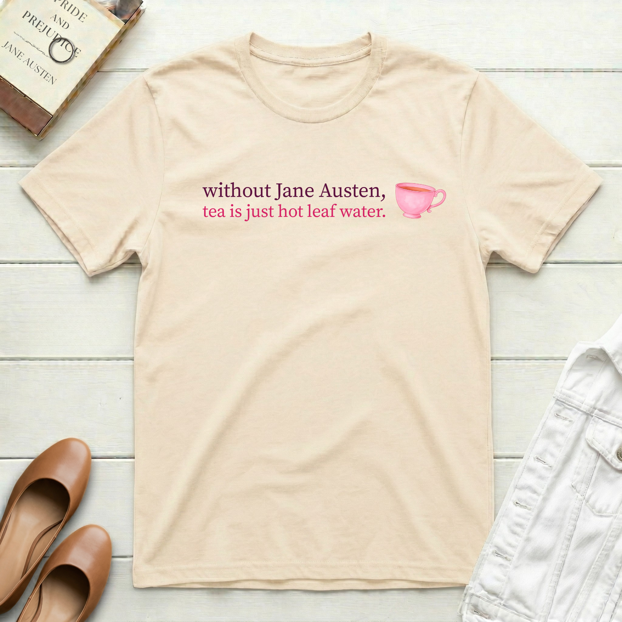 Without Jane, Tea's Leaf Water T-Shirt