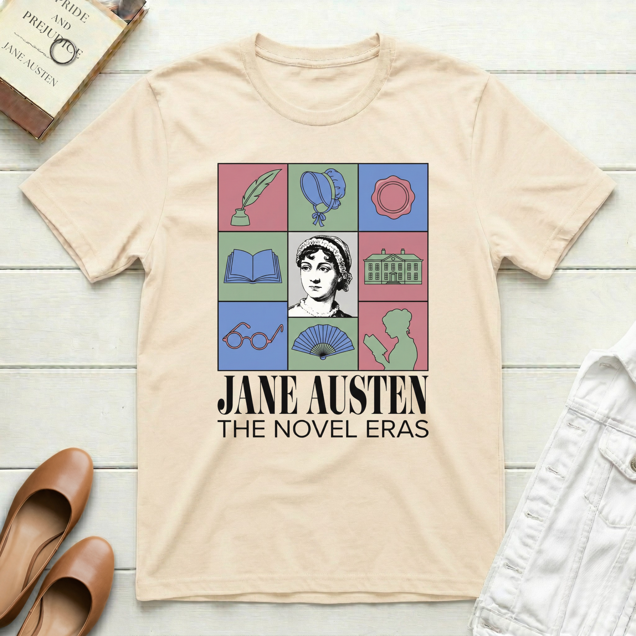 Jane Austen Novel Eras T-Shirt