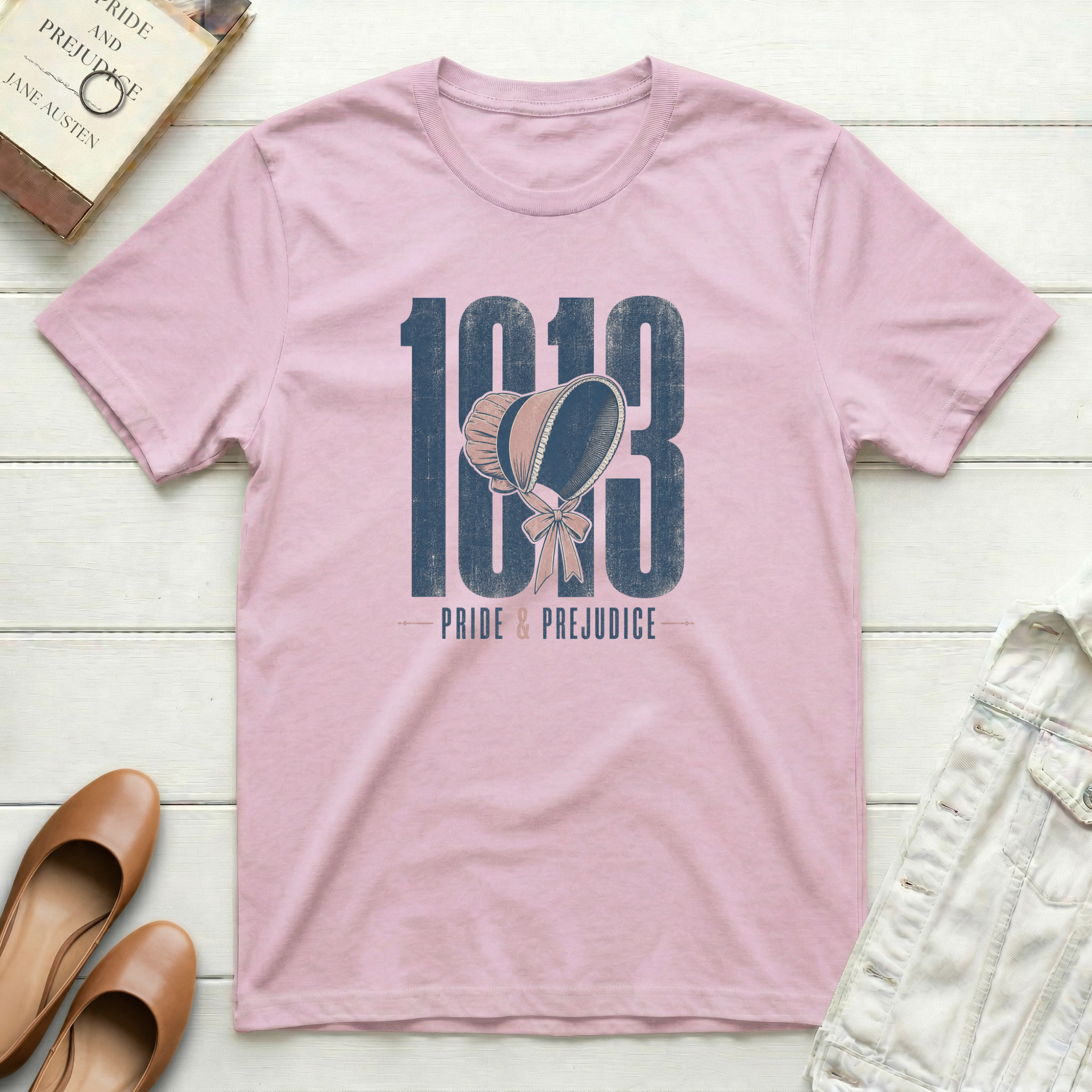 1813 Pride & Prejudice Bonnet T-Shirt