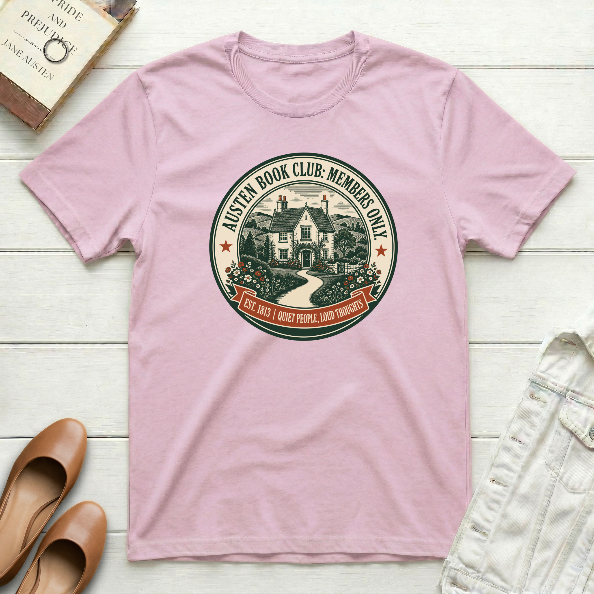 Austen Book Club Cottage T-Shirt