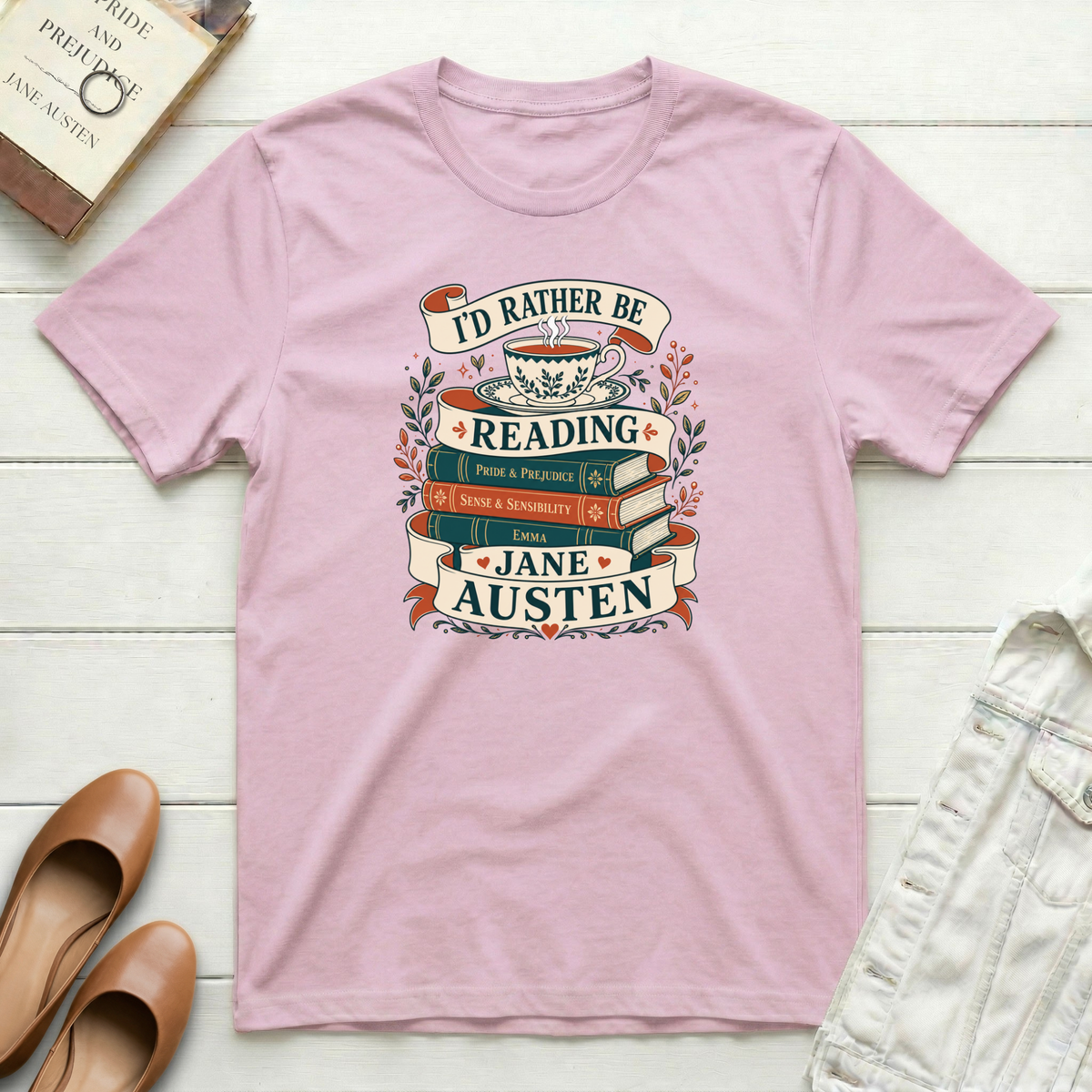 Rustic Tea & Austen Reads T-Shirt