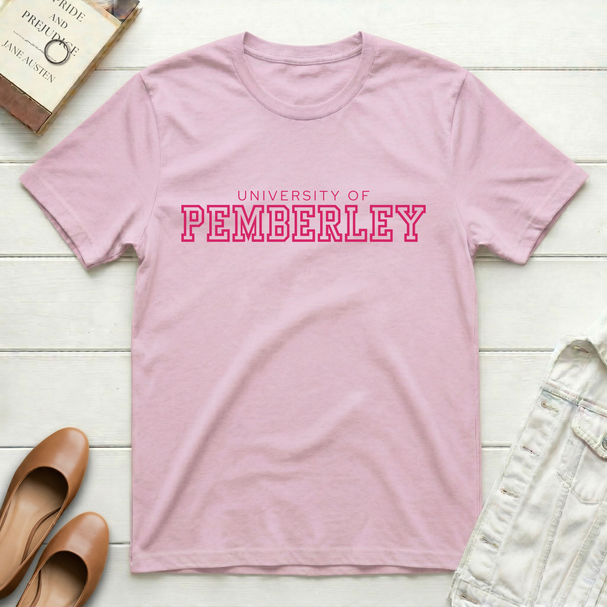 Pemberley University Outlined T‑Shirt