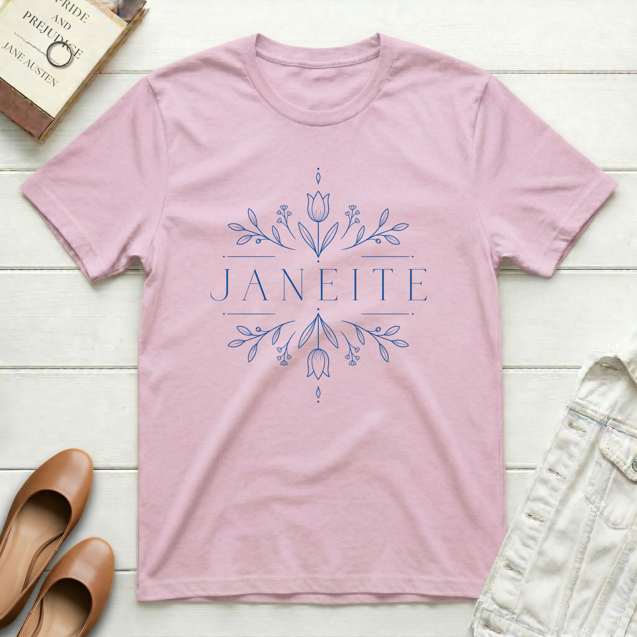 Janeite with Tulips T-Shirt