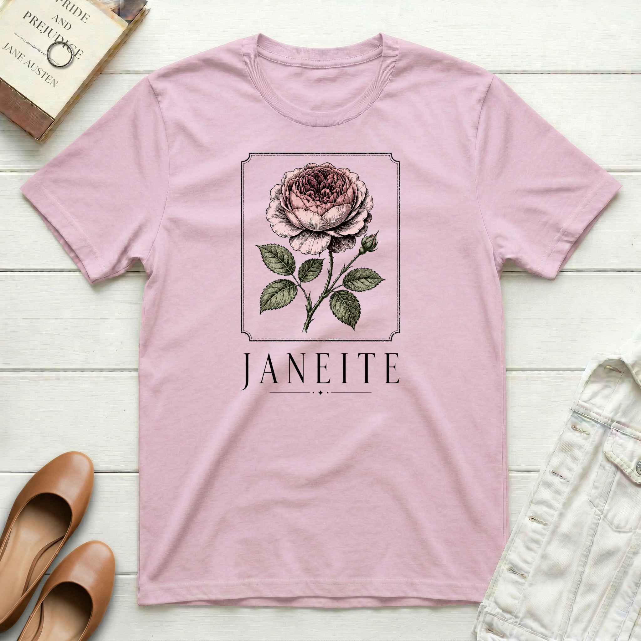 Janeite with Peony T-Shirt