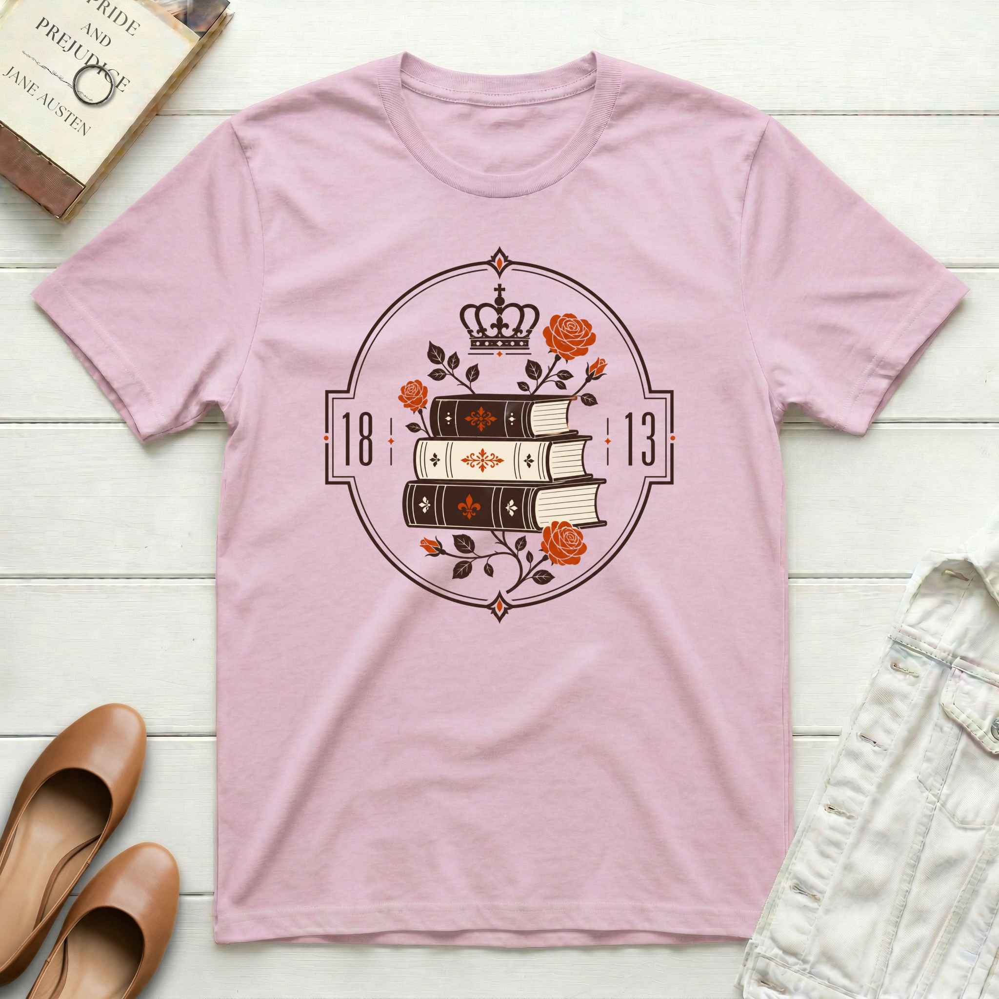 Literary Book Stack T-Shirt