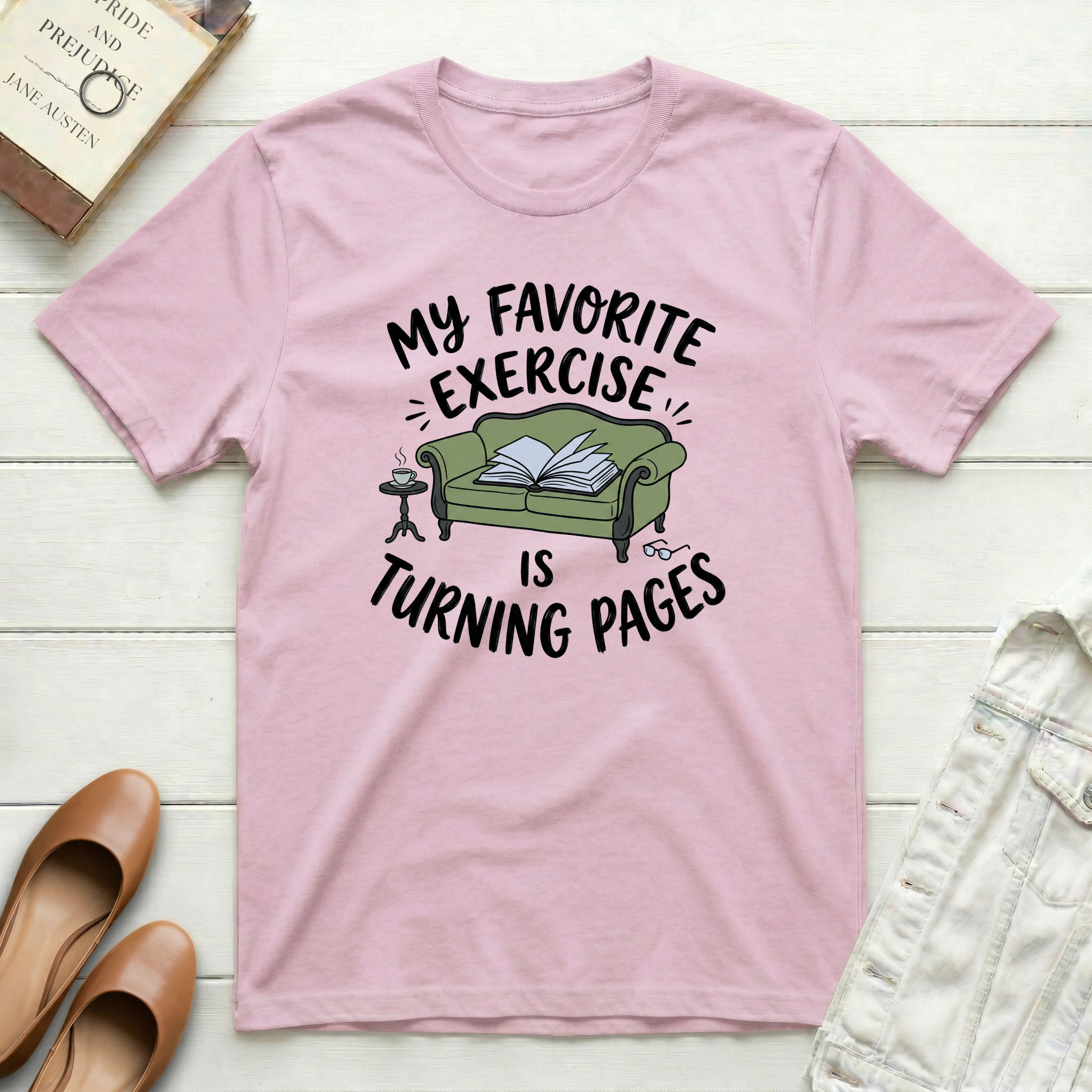 Favorite Exercise Is Turning Pages T-Shirt