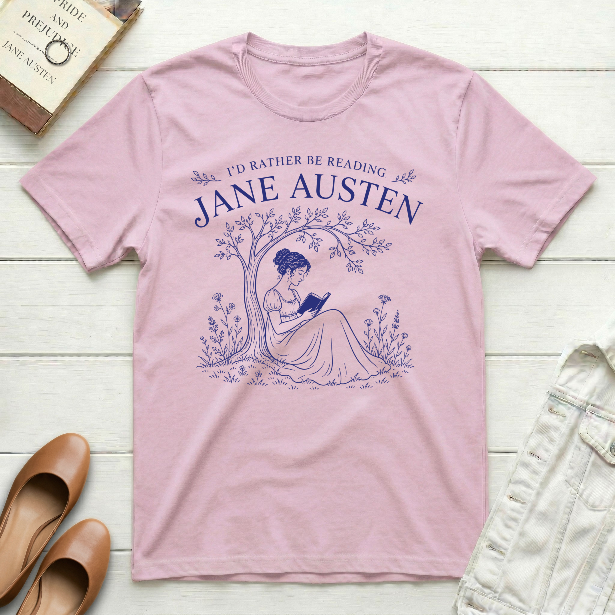 Reading Jane Under Trees T-Shirt