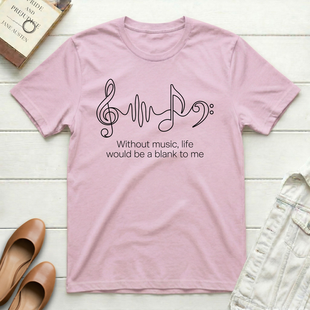 Without Music Treble Clef T-Shirt