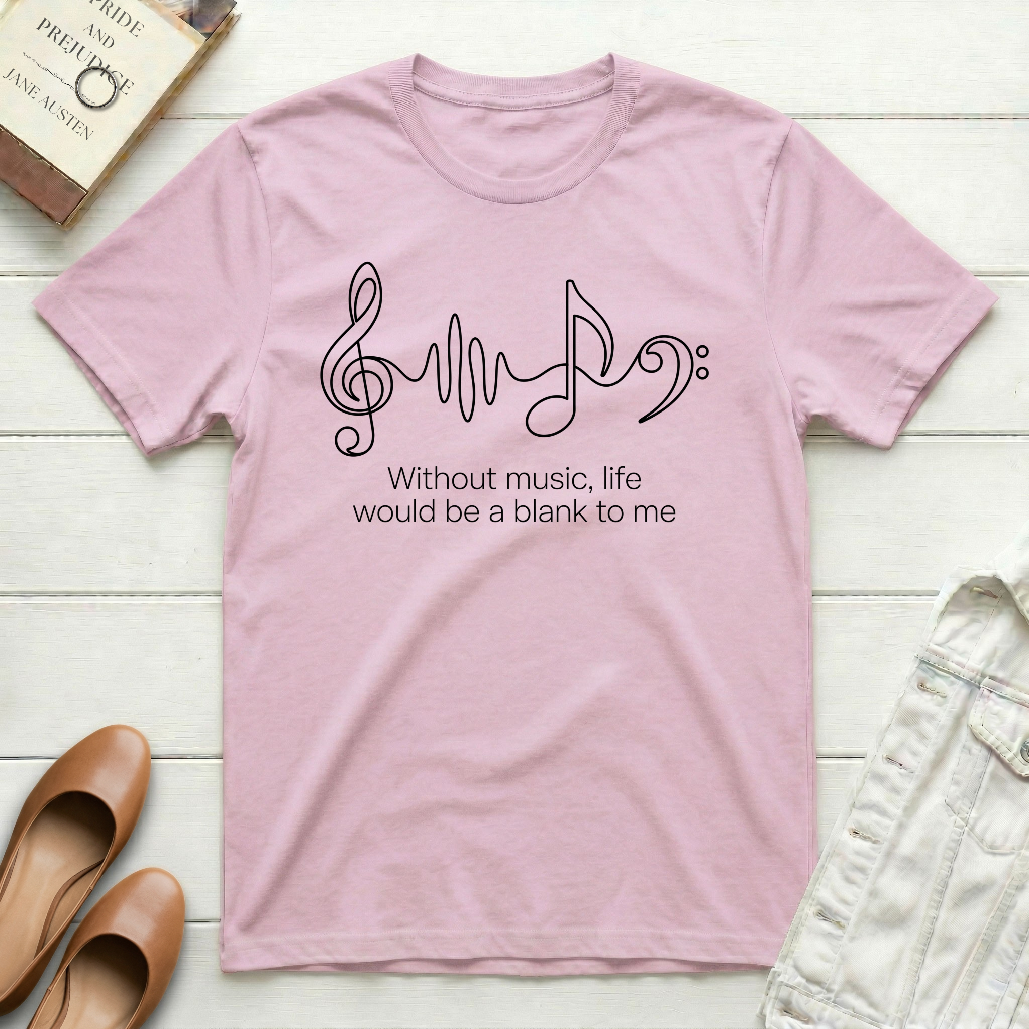 Without Music Treble Clef T-Shirt