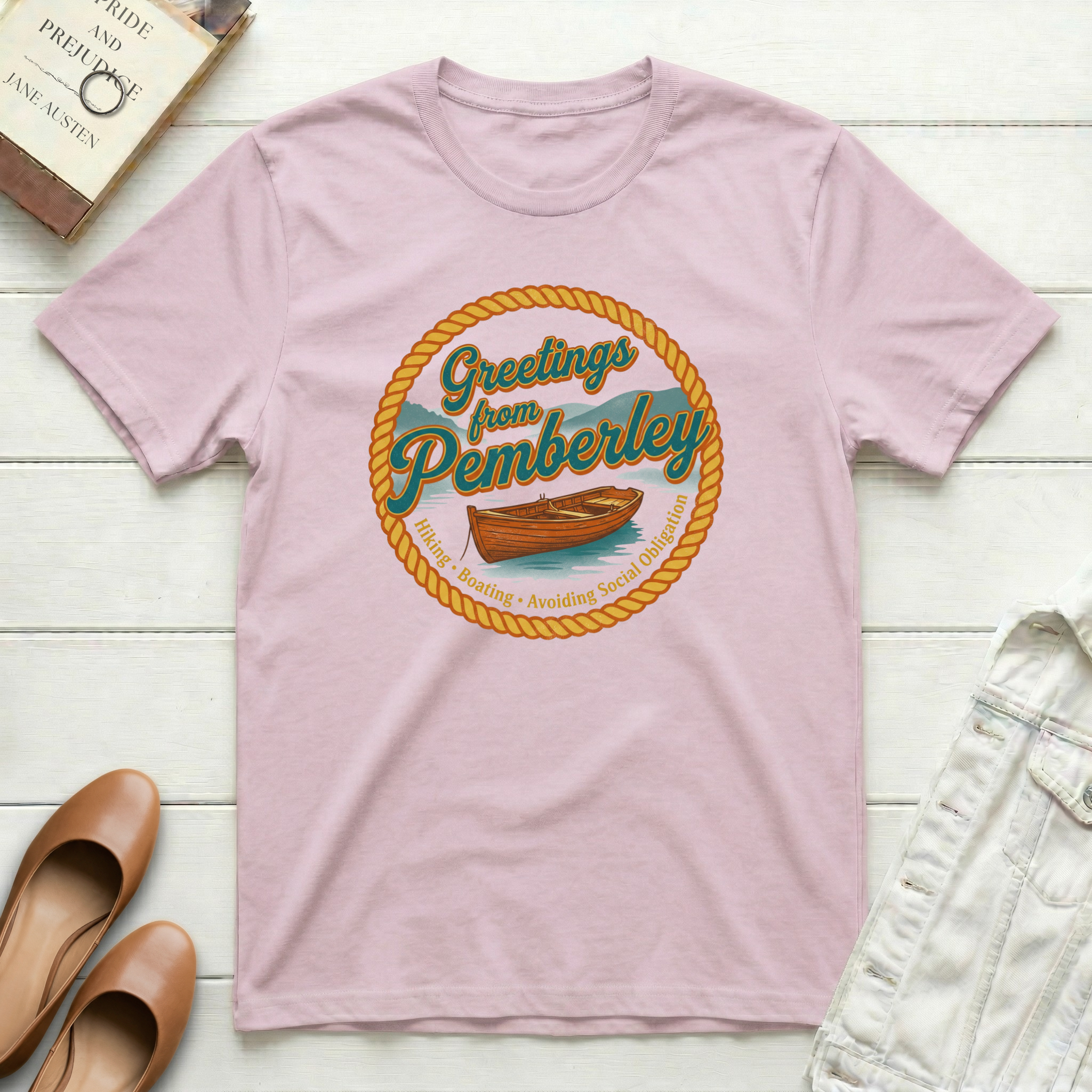 Greetings from Pemberley Hiking T-Shirt
