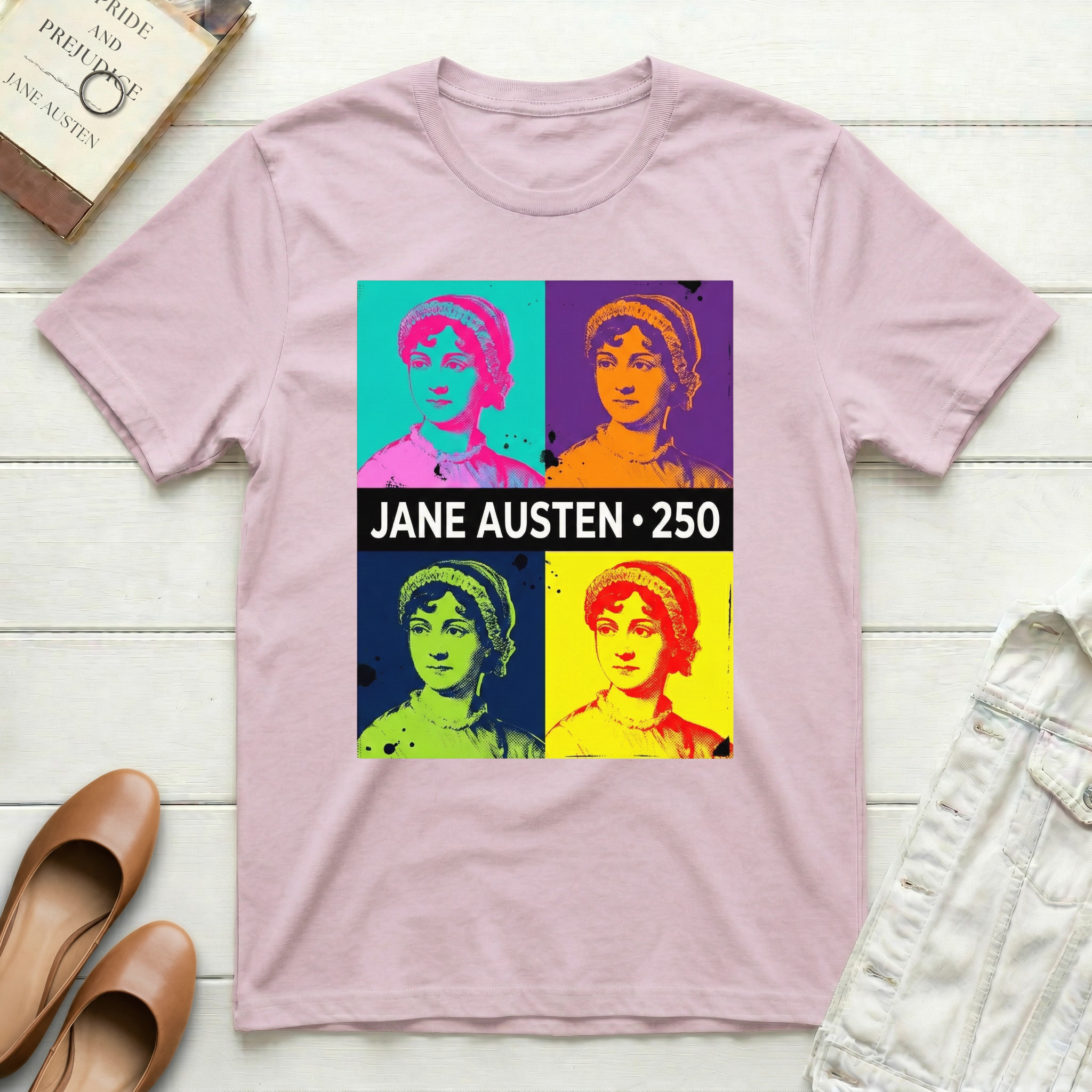 Jane Austen 250 Pop Art T-Shirt