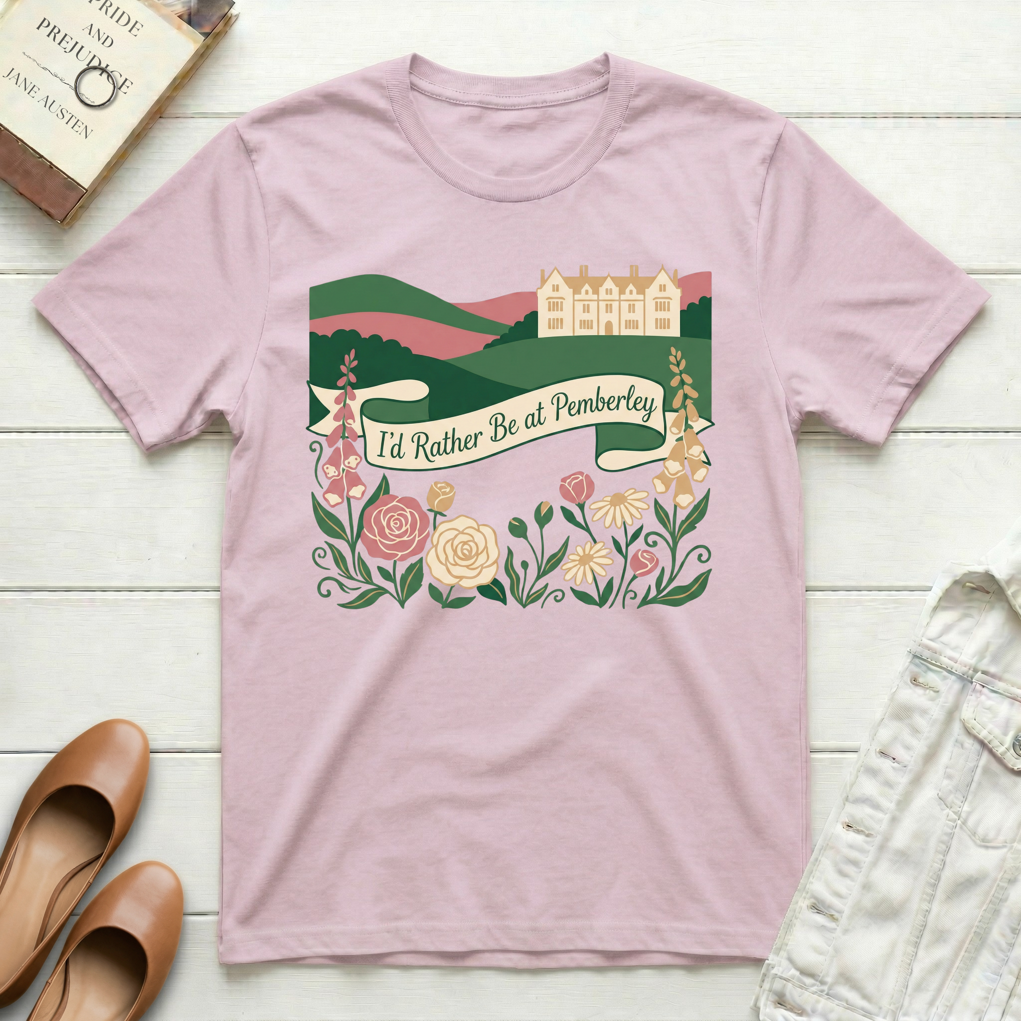 I'd Rather Be at Pemberley Garden T-Shirt