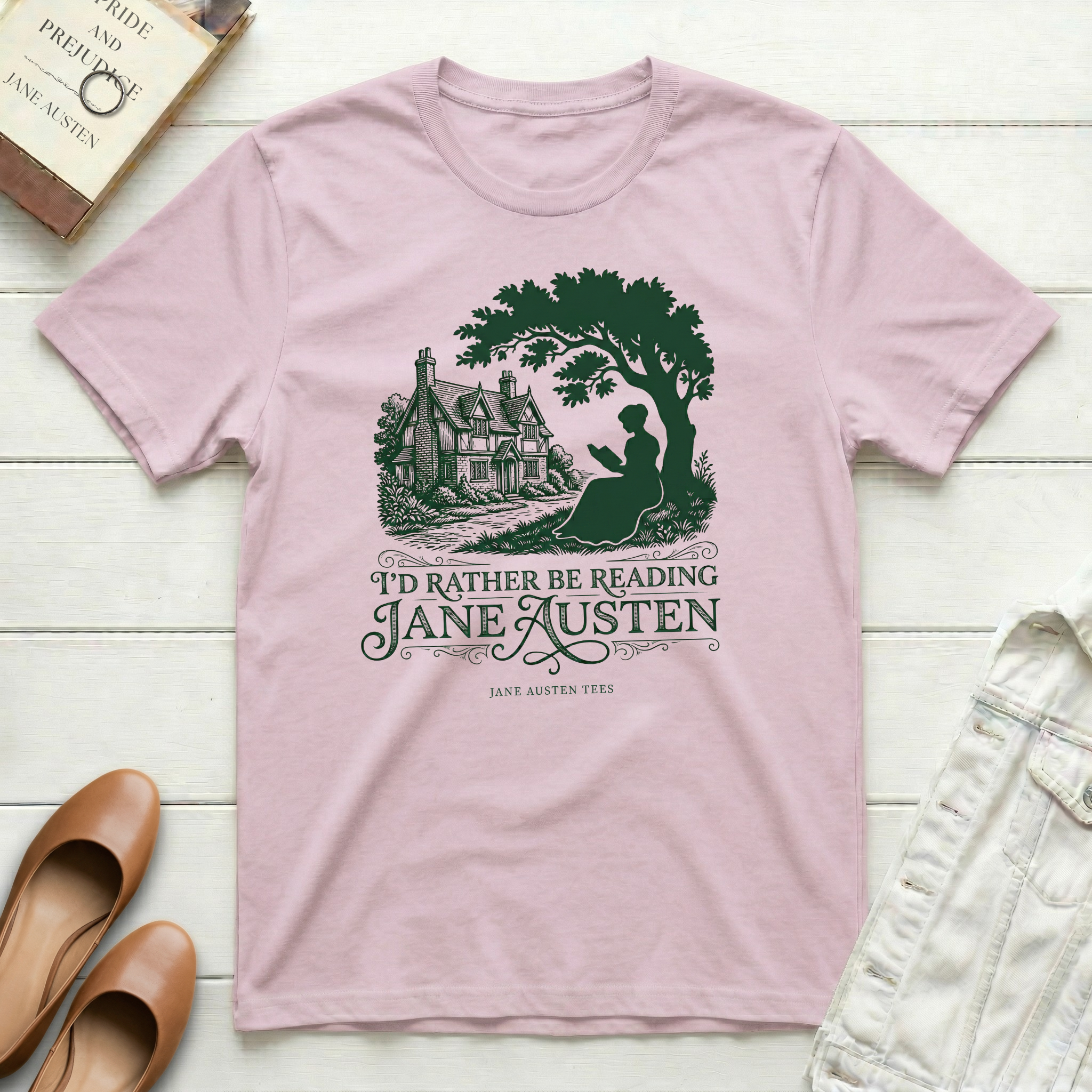 I'd Rather Be Reading Jane Austen T-Shirt