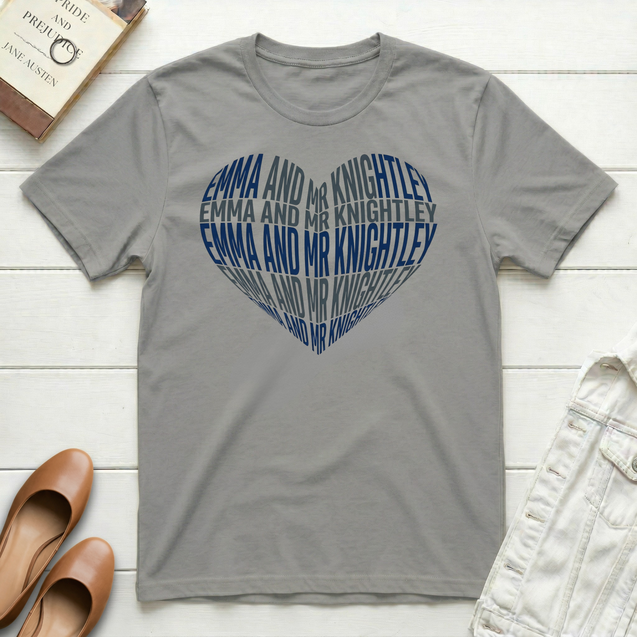 Emma and Mr. Knightley Heart T-Shirt